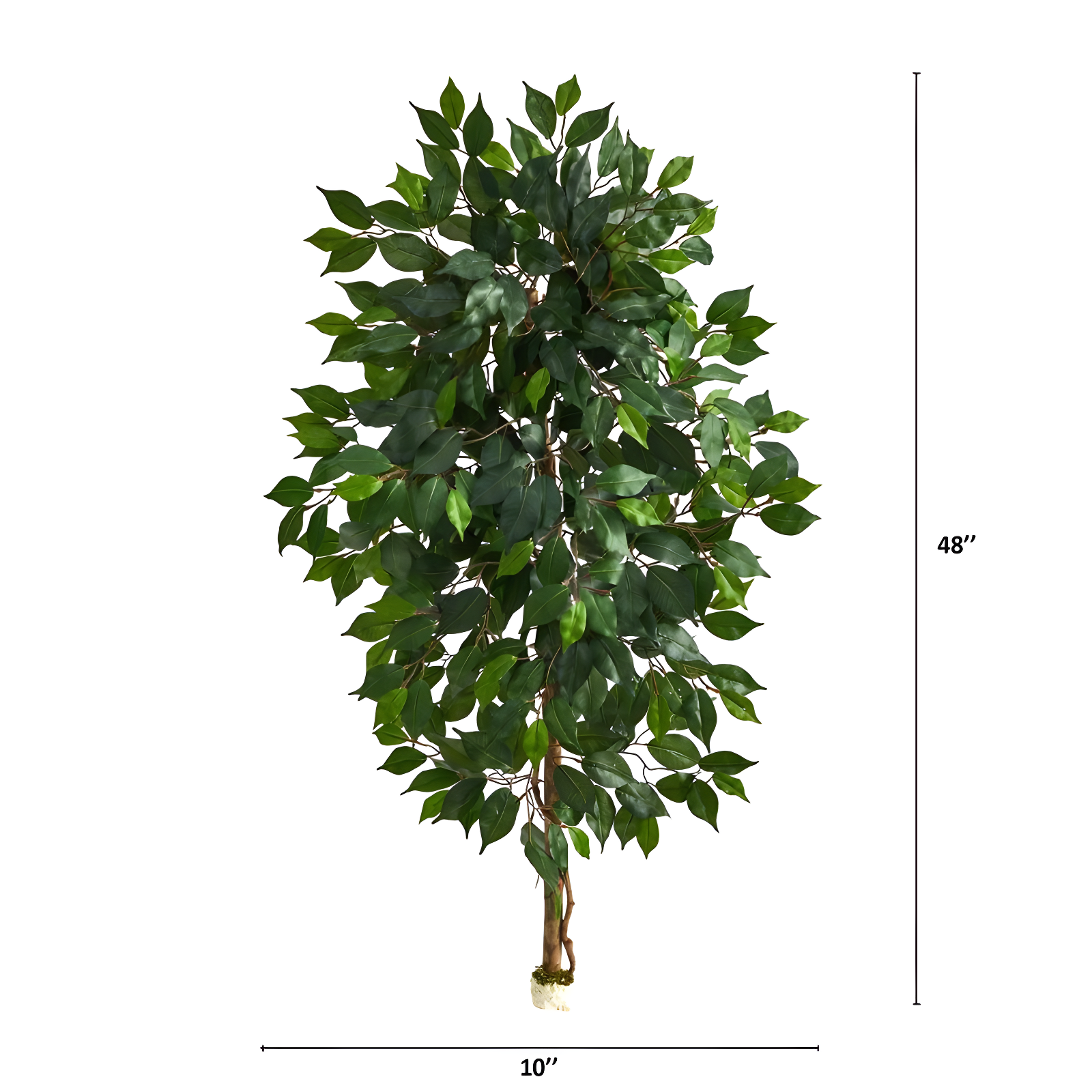 Nearly Natural 4-ft Single Ficus Artificial Tree (No Pot)