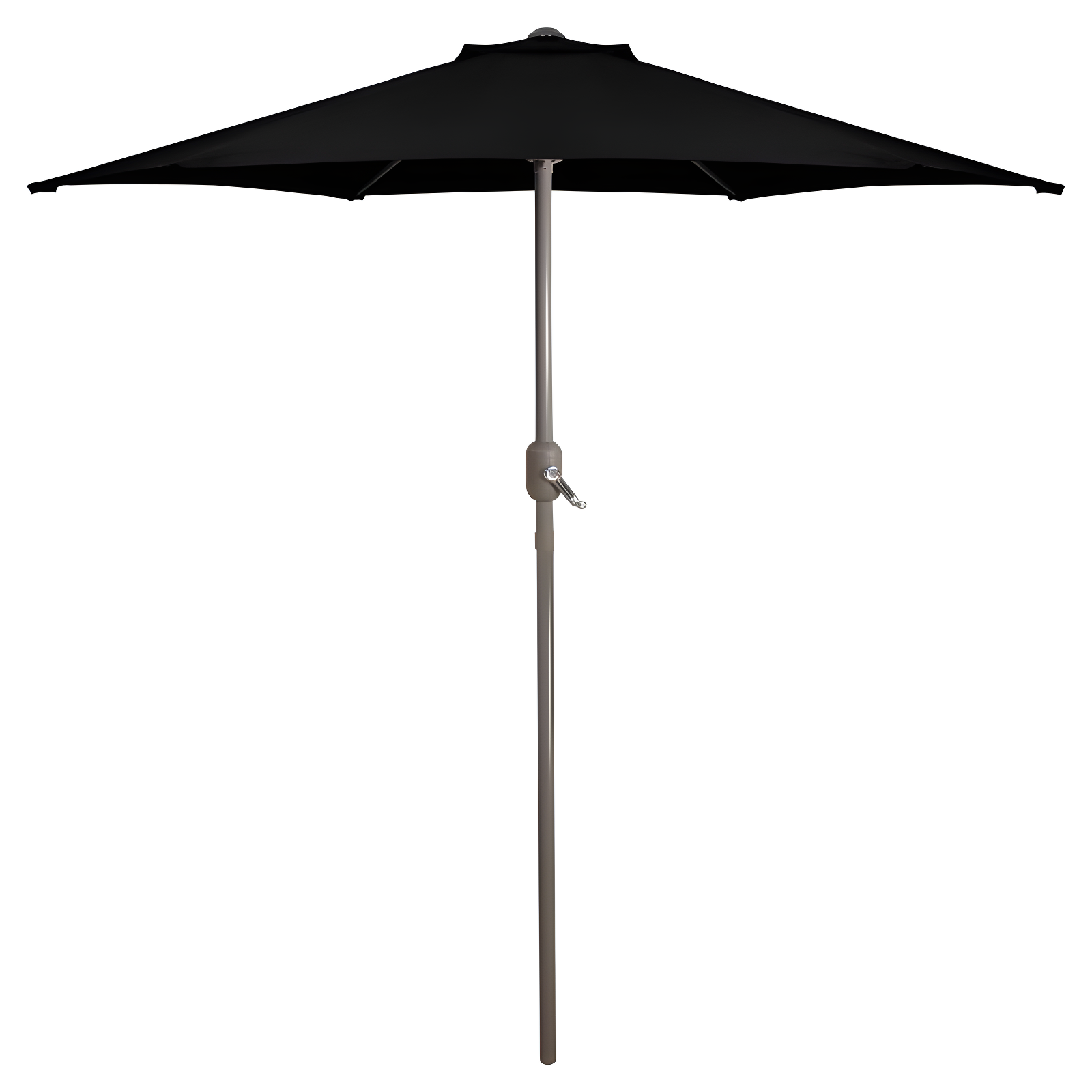 Northlight 7.5ft Outdoor Patio Market Umbrella with Hand Crank, Black