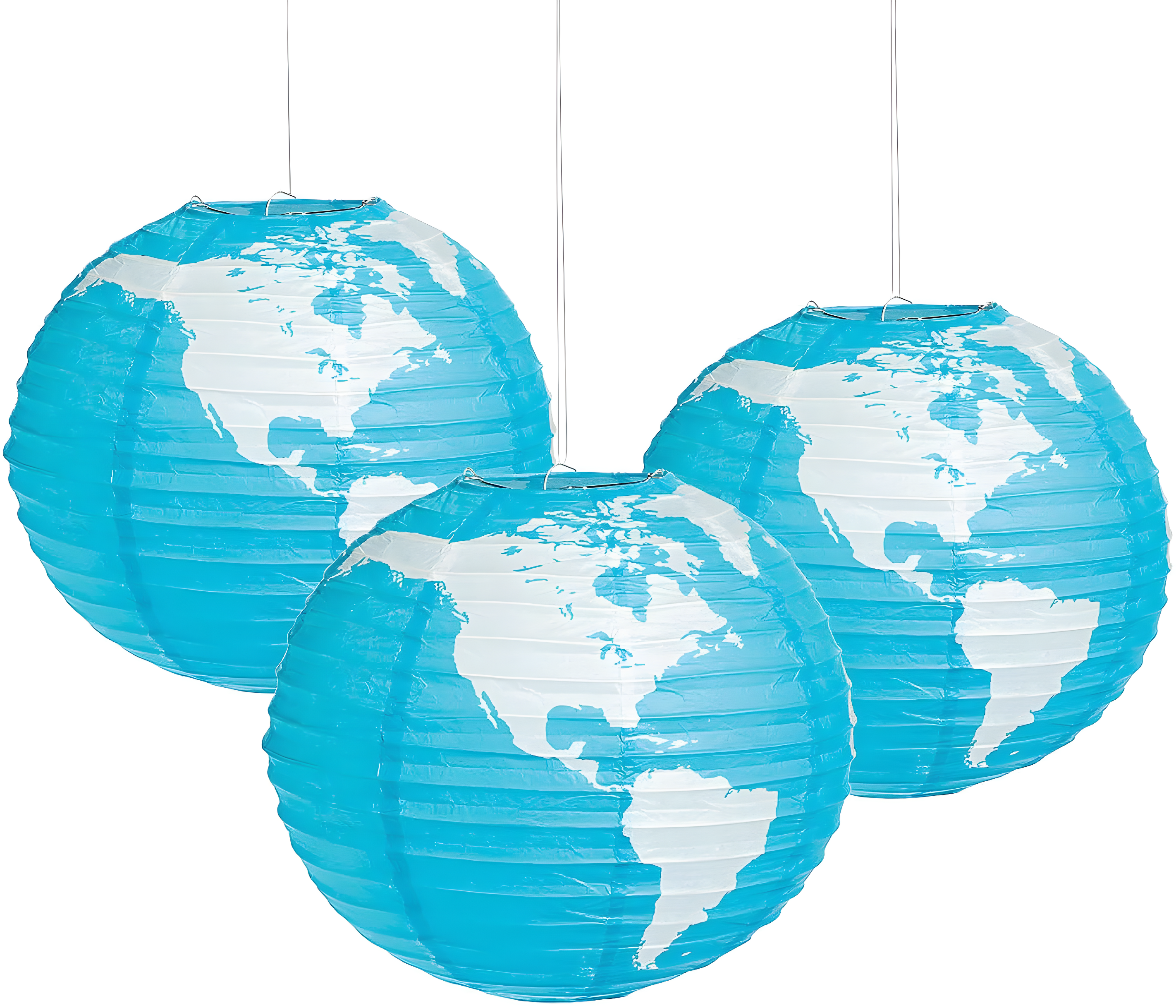Globe Paper Lanterns - Party Decor - 3 Pieces