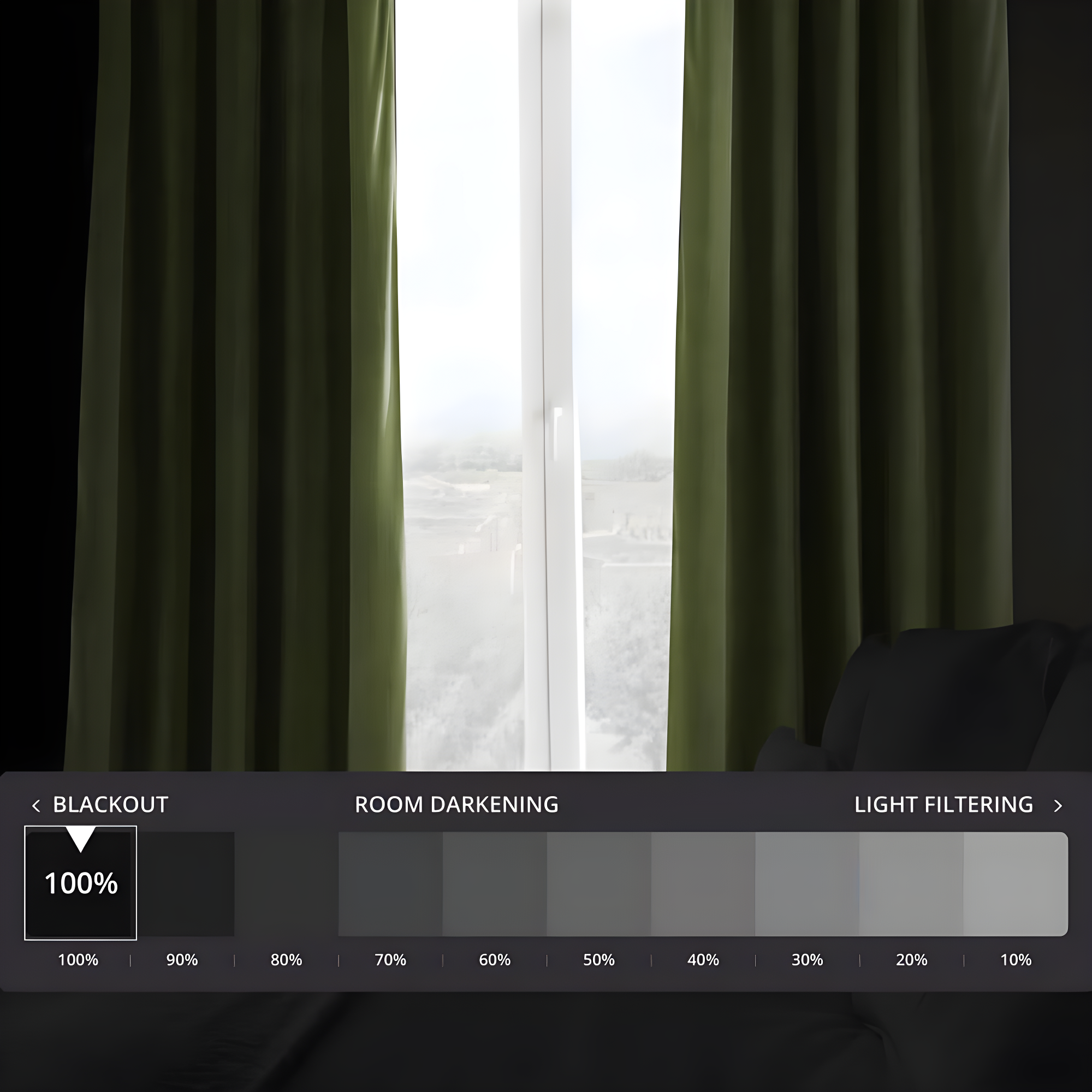 Half Price Drapes Signature Basque Green Velvet Blackout Curtains For Bedroom(1 Panel), 50WX 84L