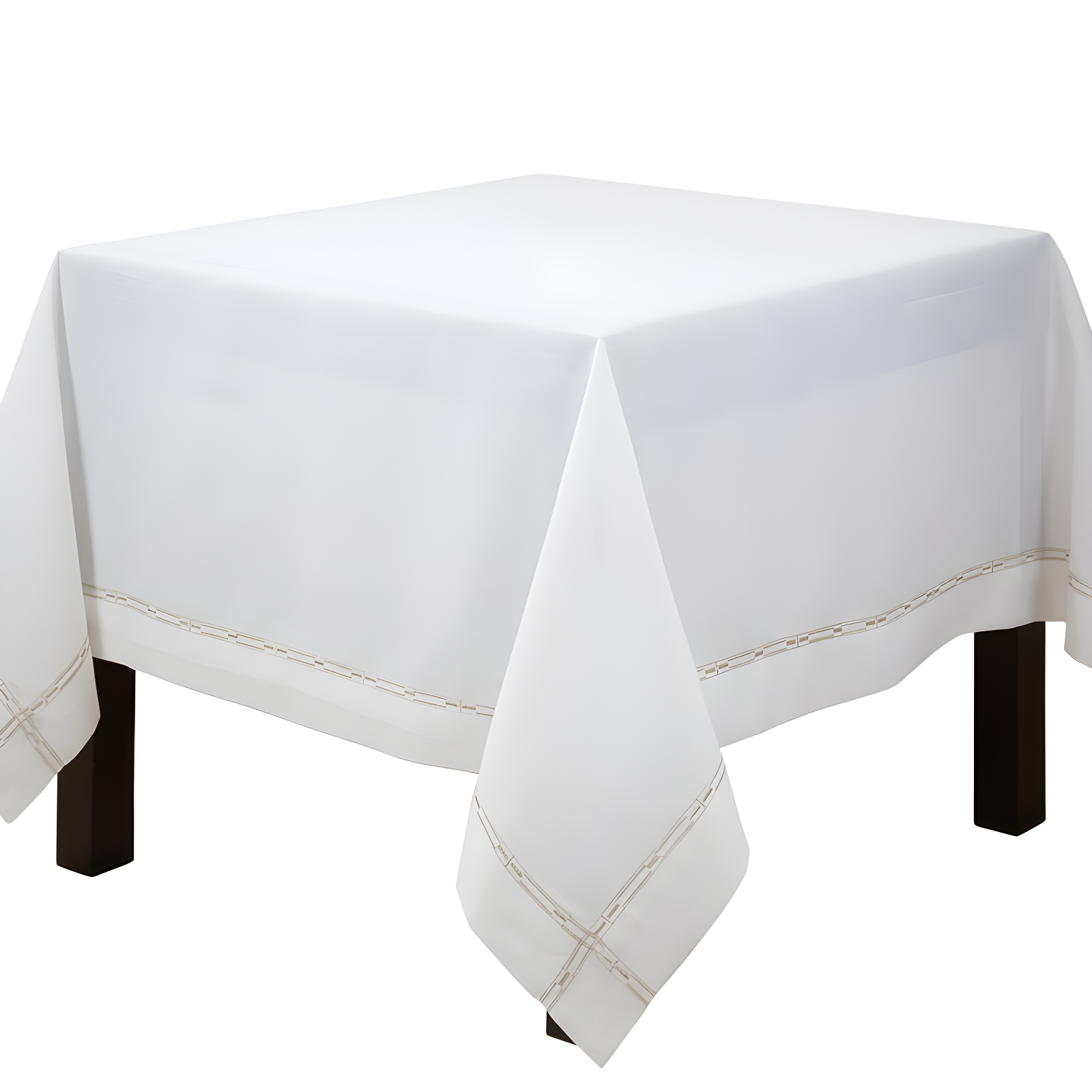 Saro Lifestyle Luxurious Tablecloth with Intricate Embroidery, 72", Gold