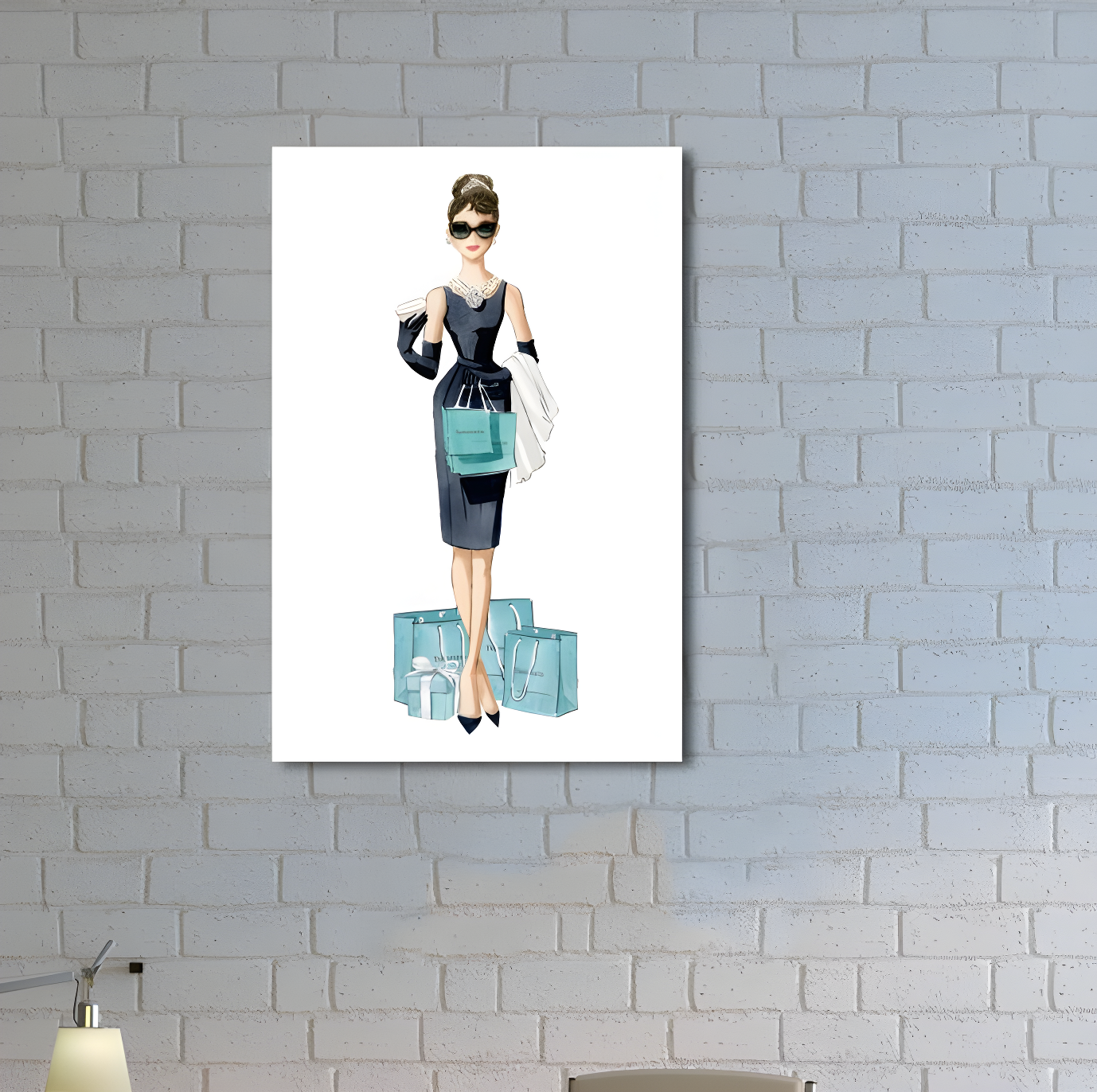 Diamond Breakfast Shopping - Graphic Art on Canvas