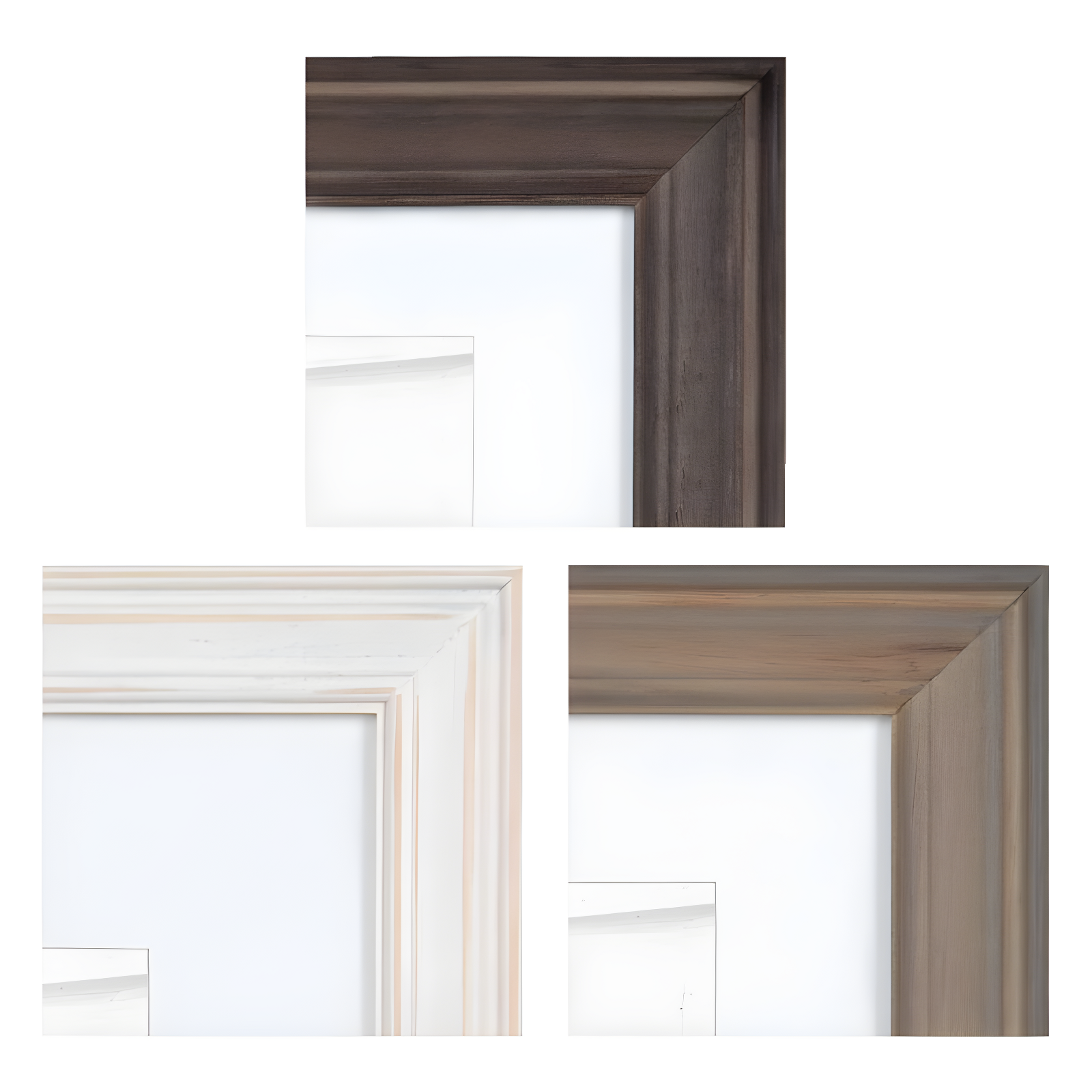 10pc Bordeaux Frame Box Set White/Black/Natural Wood - Kate and Laurel: Wall Gallery Kit, Multi-Size Display