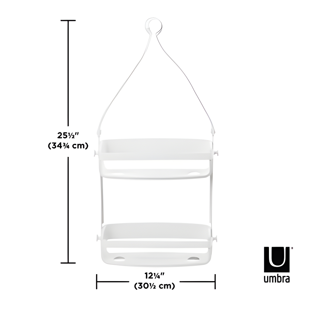 Umbra Flex Two Shelf Shower Caddy, White