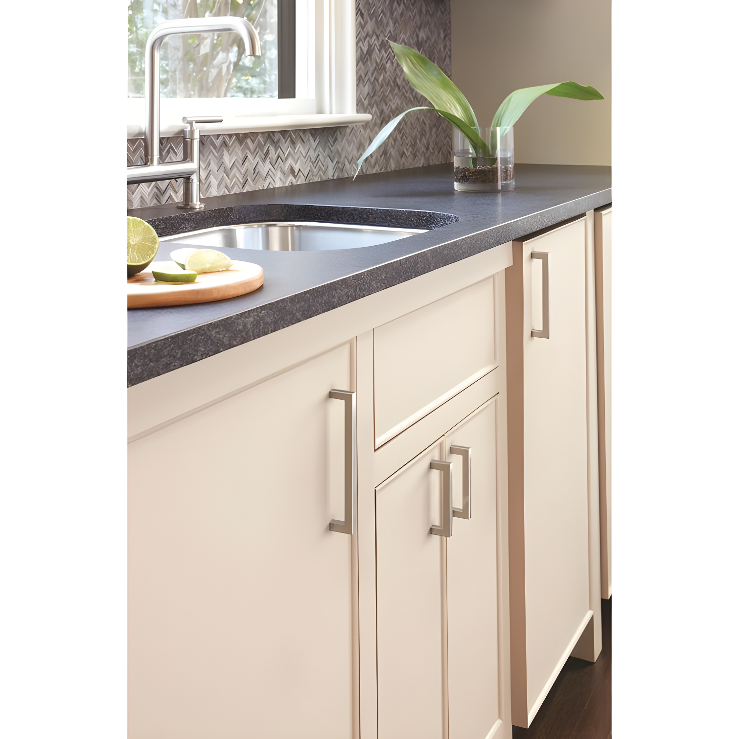 Amerock Monument 3-3/4 inch (96mm) Center-to-Center Polished Chrome Cabinet Pull