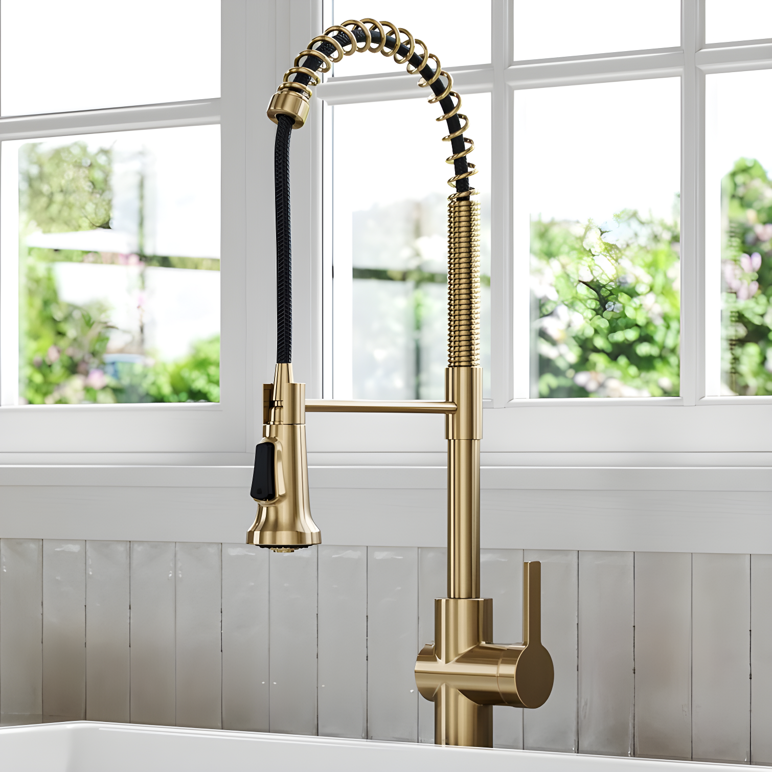 KRAUS Britt Commercial Style Single Handle Pull Down Kitchen Faucet