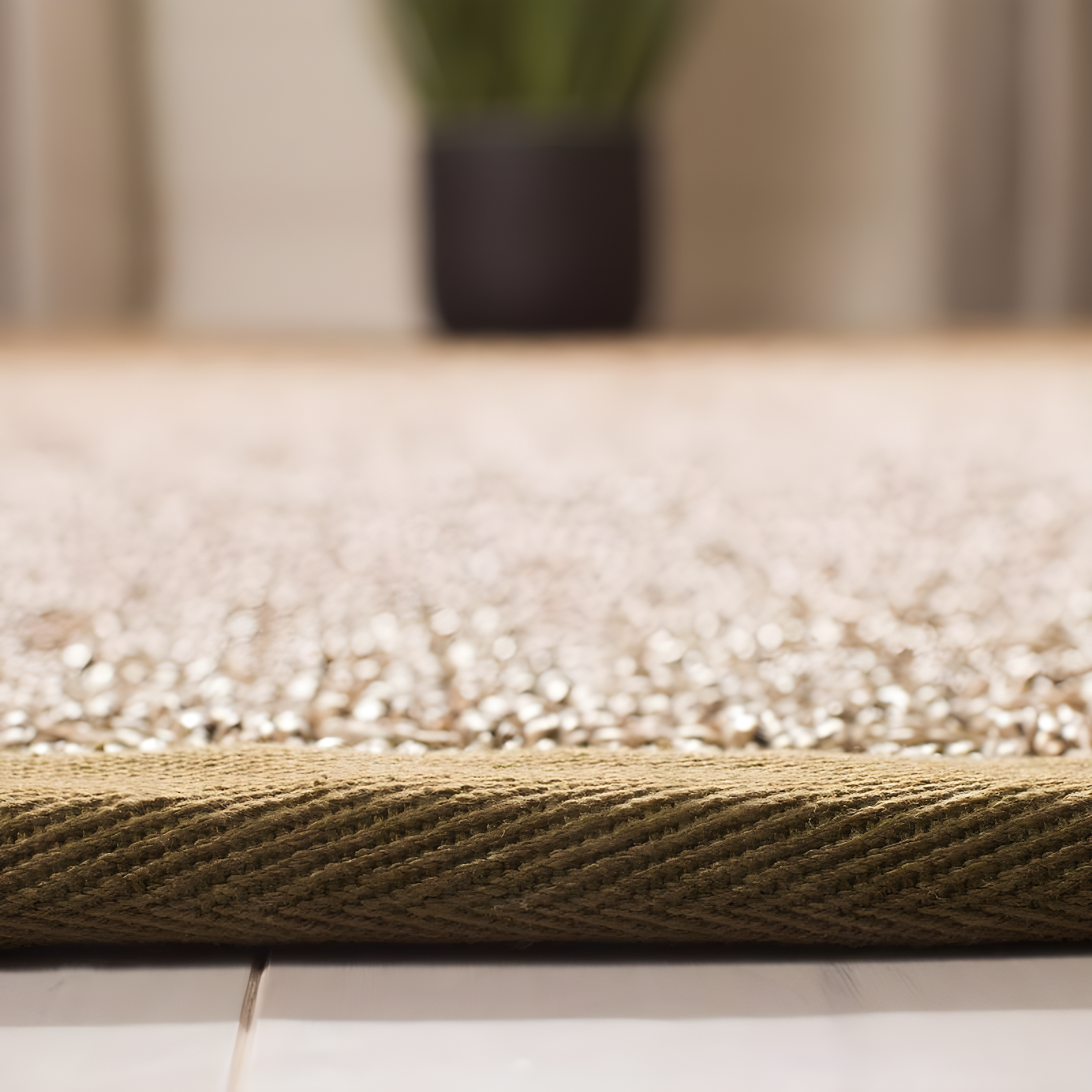 Natural Fiber NF114 Power Loomed Indoor Area Rug - Natural/Olive - 8'x8' - Safavieh.