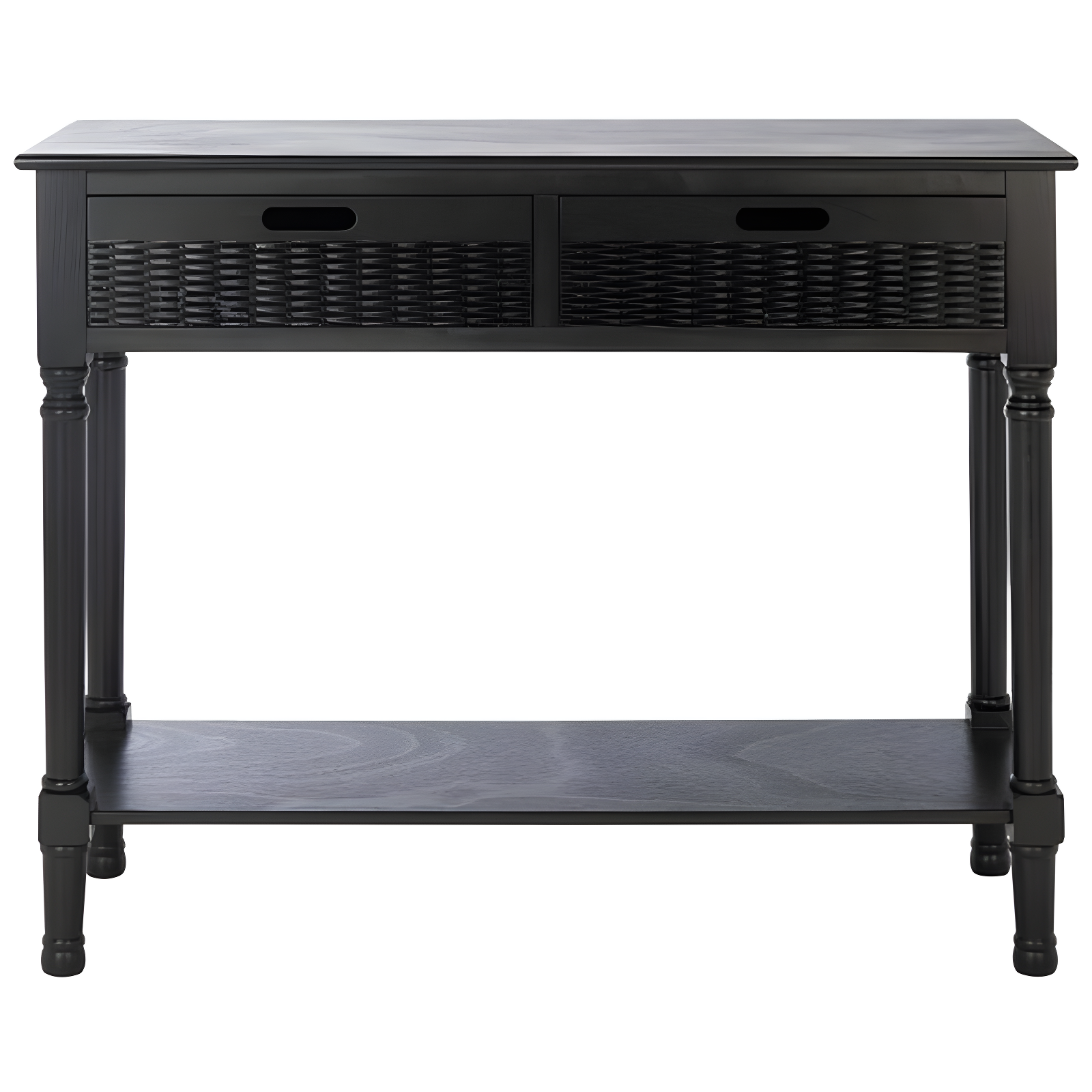 Landers 2 Drawer Console Table - CNS5710B - Black - Safavieh