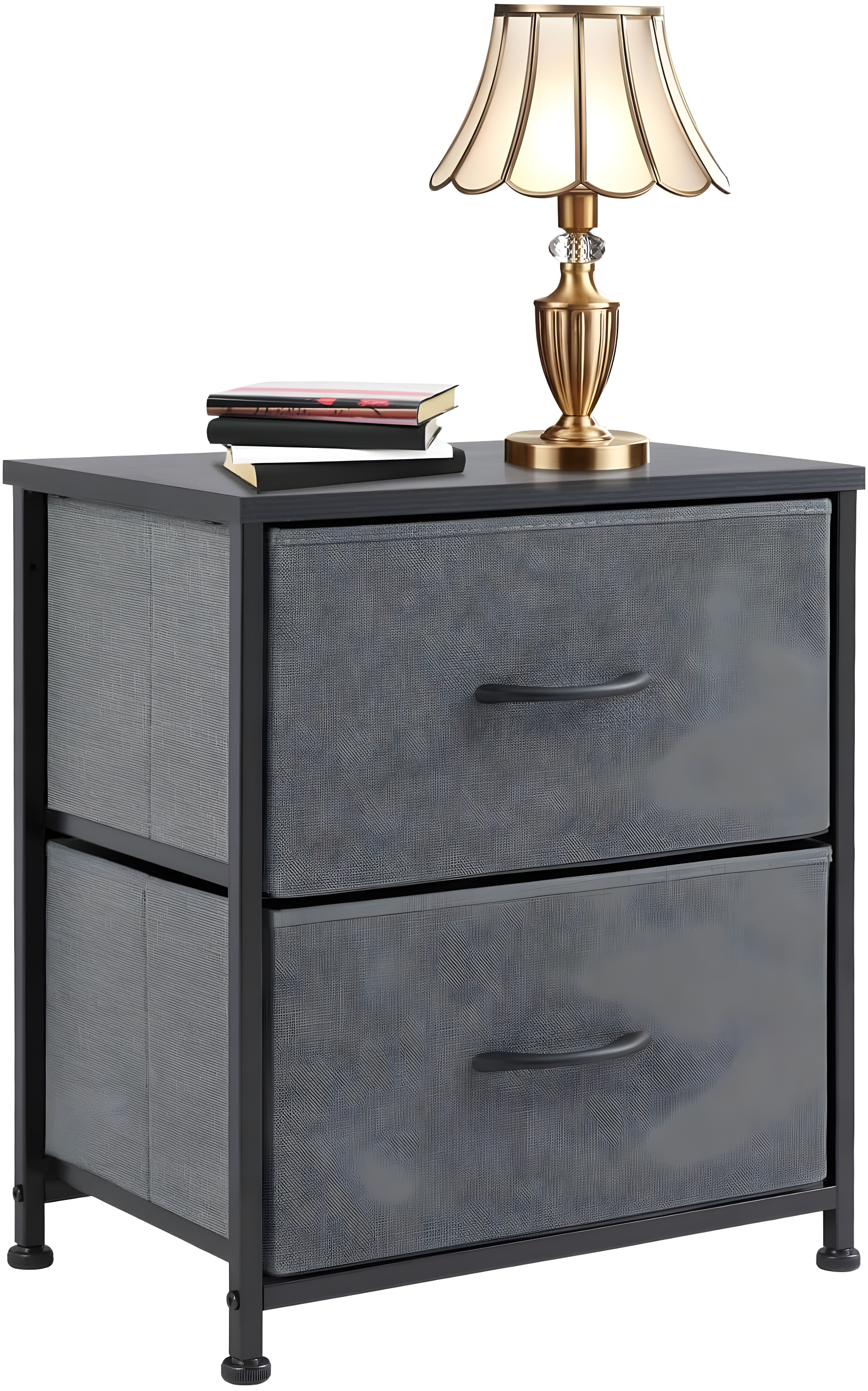 Sweetcrispy Home Furniture Nightstand with 2 Fabric Drawers, Small Dresser, Side Table, End Table, Bedside Table, Night Stands, Small Nightstand, Bedroom Furniture for Living Room