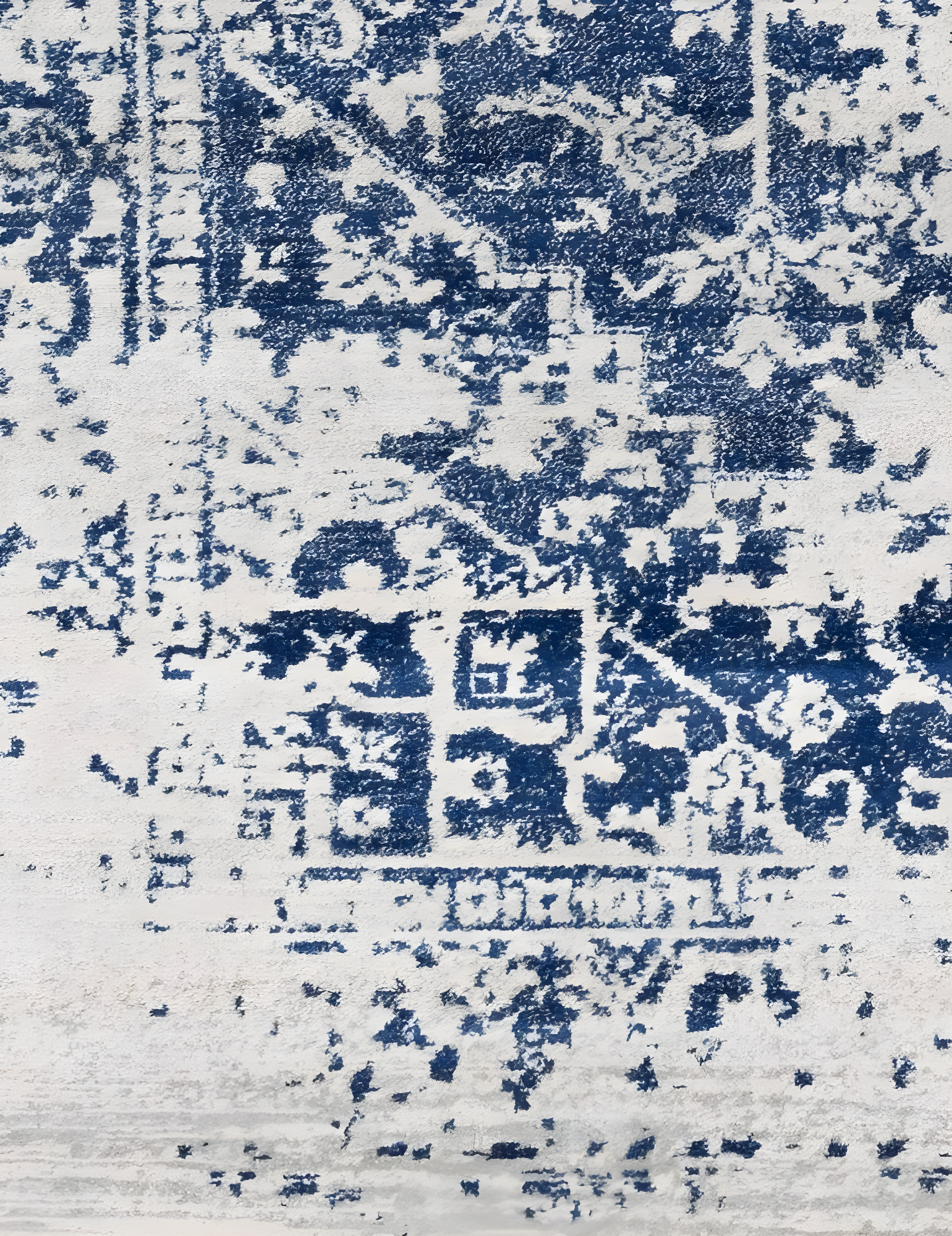 Prisha Rug - White and Blue / 9' x 12'6"
