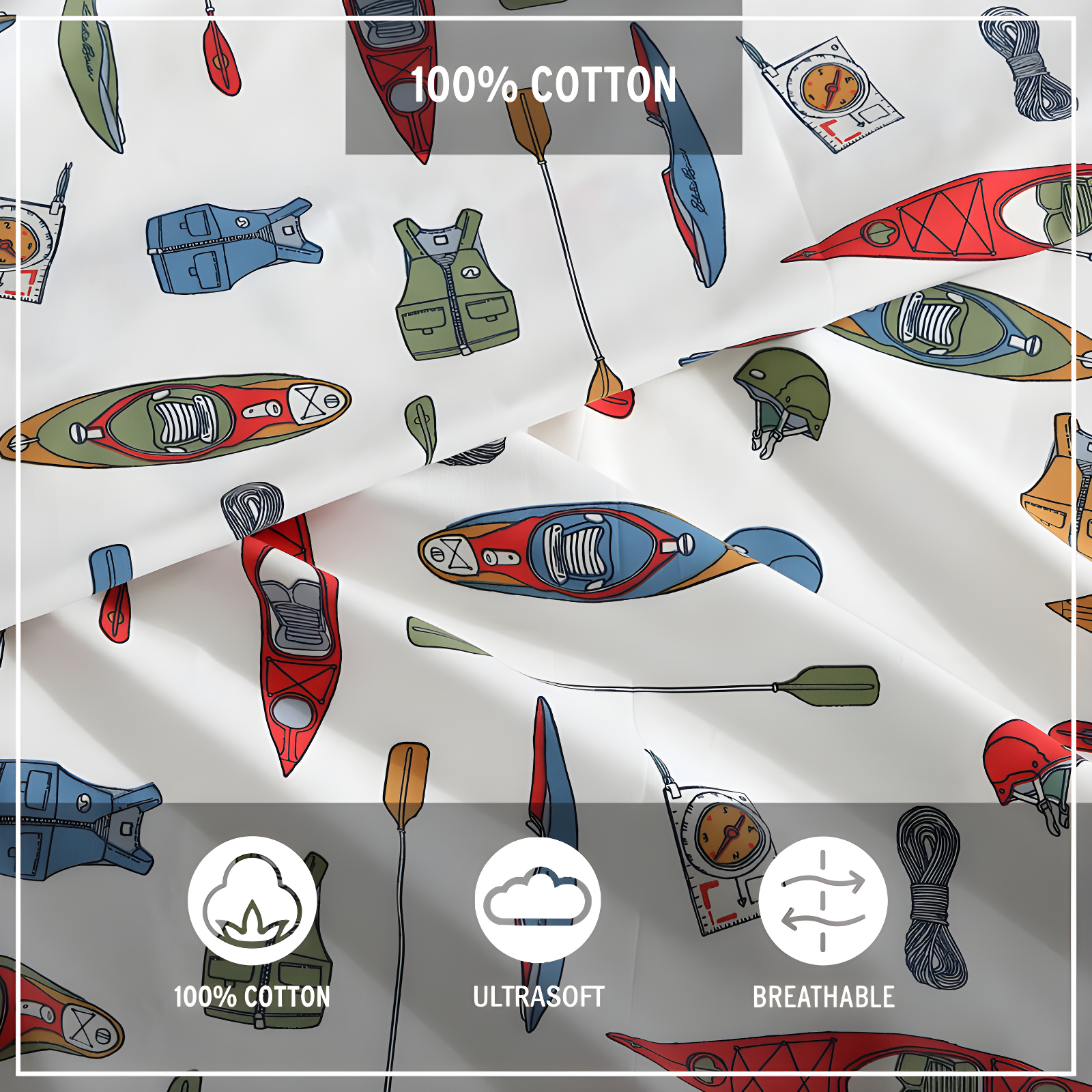 Eddie Bauer Printed Cotton Percale Sheet Sets