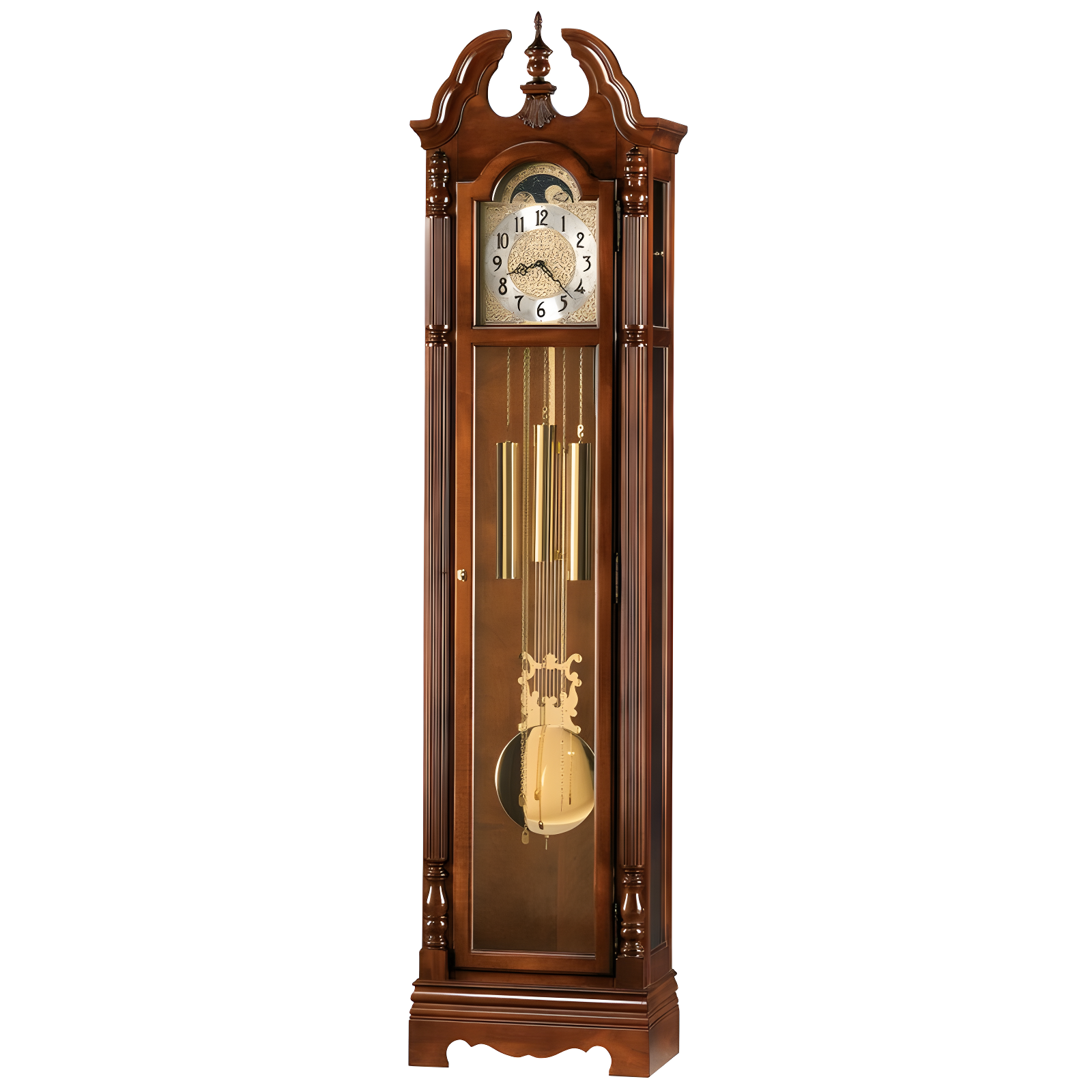 Howard Miller® Jonathan 82.5'' H Solid + Manufactured Wood Grandfather Clock