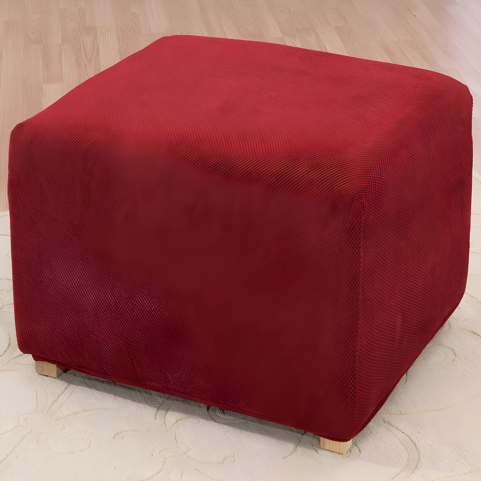 Stretch Pique Oversized Ottoman - Sure Fit