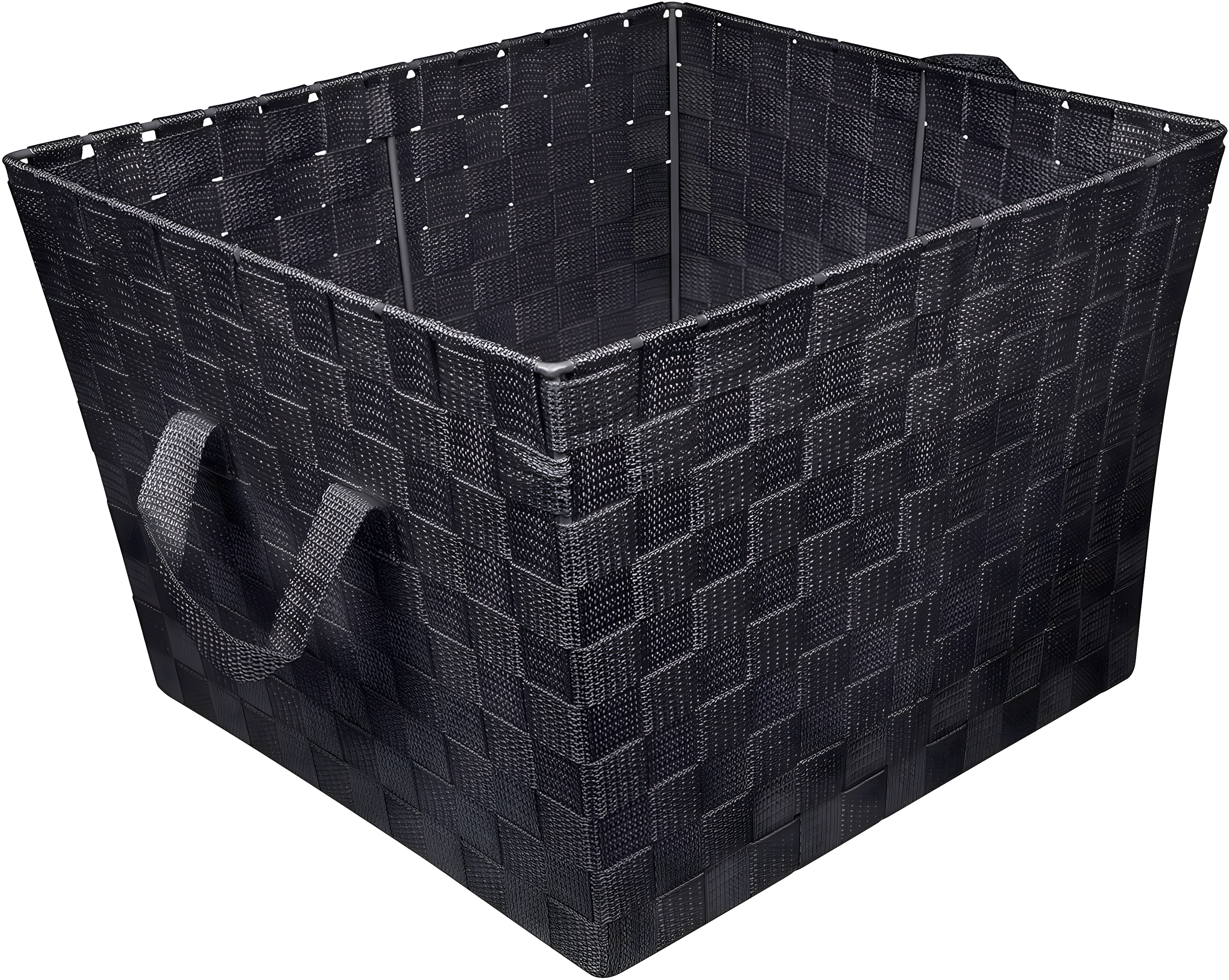 Simplify Large Woven Fabric Storage Basket in Black