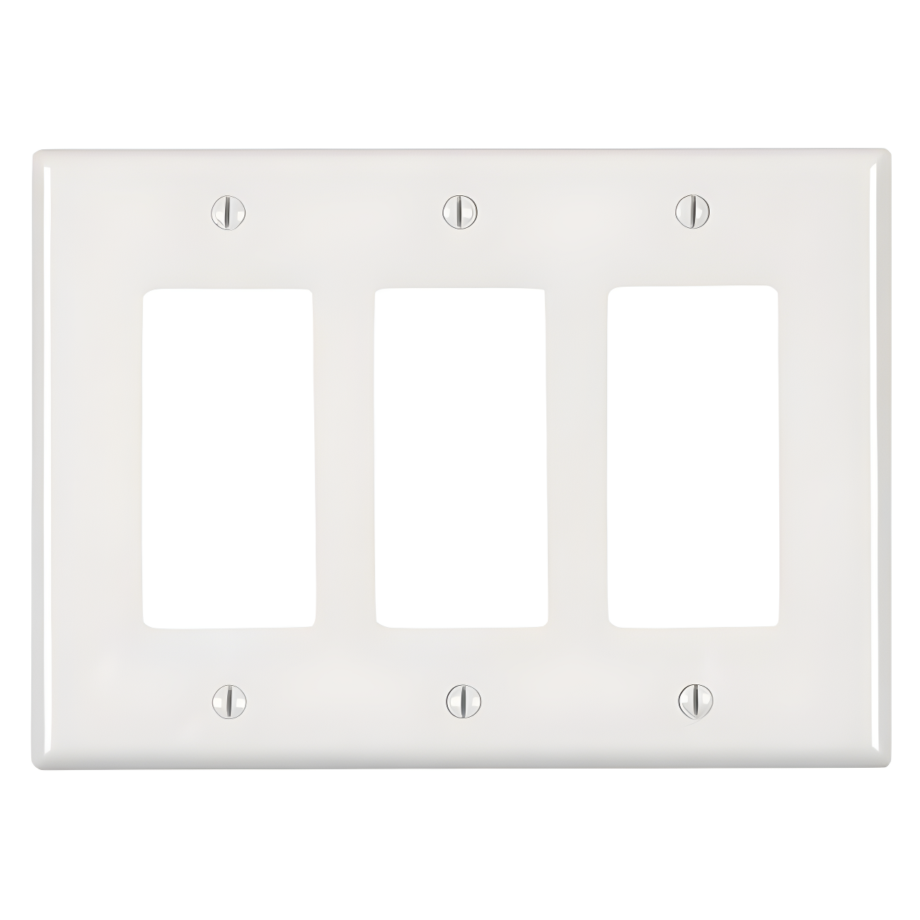 Leviton No Subject 3 - Gang Toggle Light Switch Standard Wall Plate