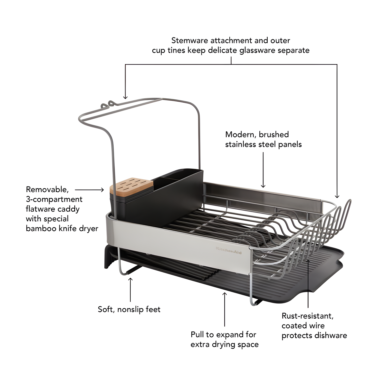 KitchenAid® Full Size Expandable Dish-Drying Rack