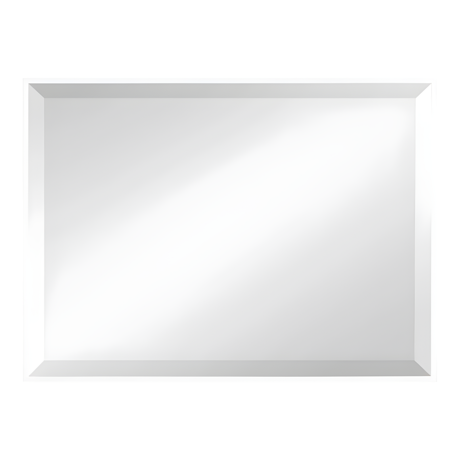 18.7" x 24.7" Rhodes Rectangle Wall Mirror White - Kate & Laurel All Things Decor: Beveled, Plastic Frame, No Assembly