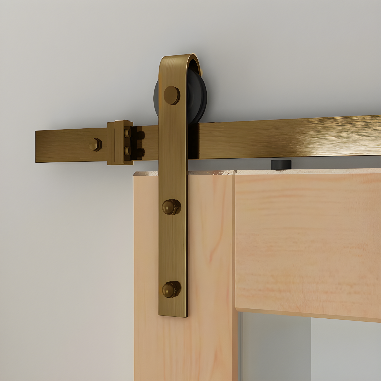 Soft Close Standard Single Barn Door Hardware Kit
