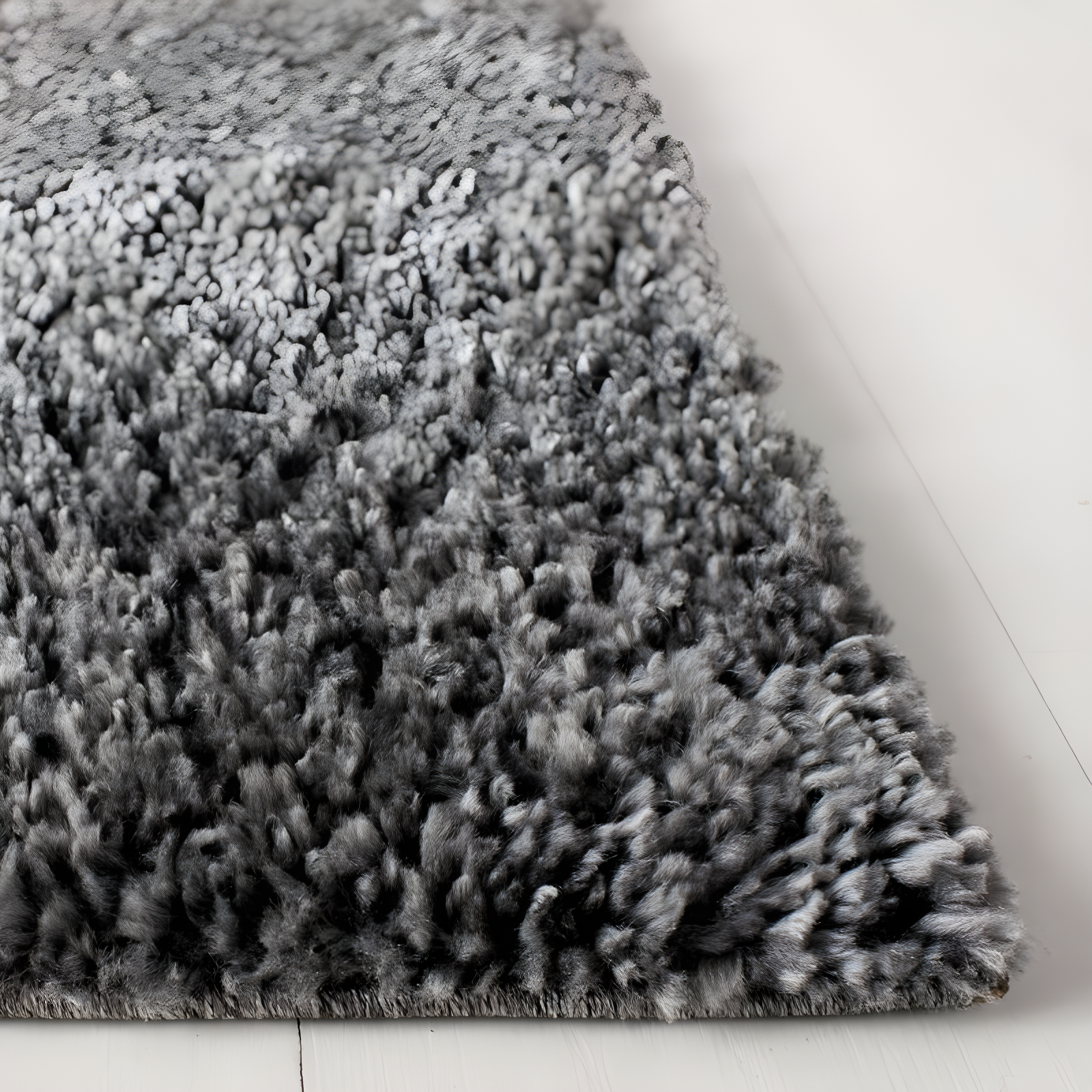 August Shag 900 AUG900 Power Loomed Indoor Area Rug - Grey - 5'3"x5'3" - Safavieh