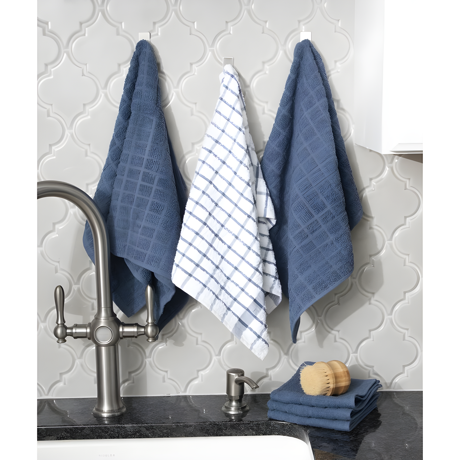 Cotton Plaid Kitchen Towel Linen Set
