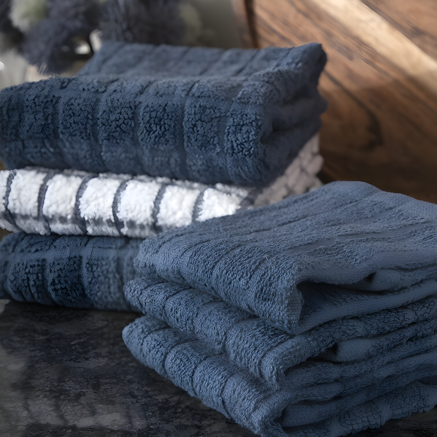 Cotton Plaid Kitchen Towel Linen Set