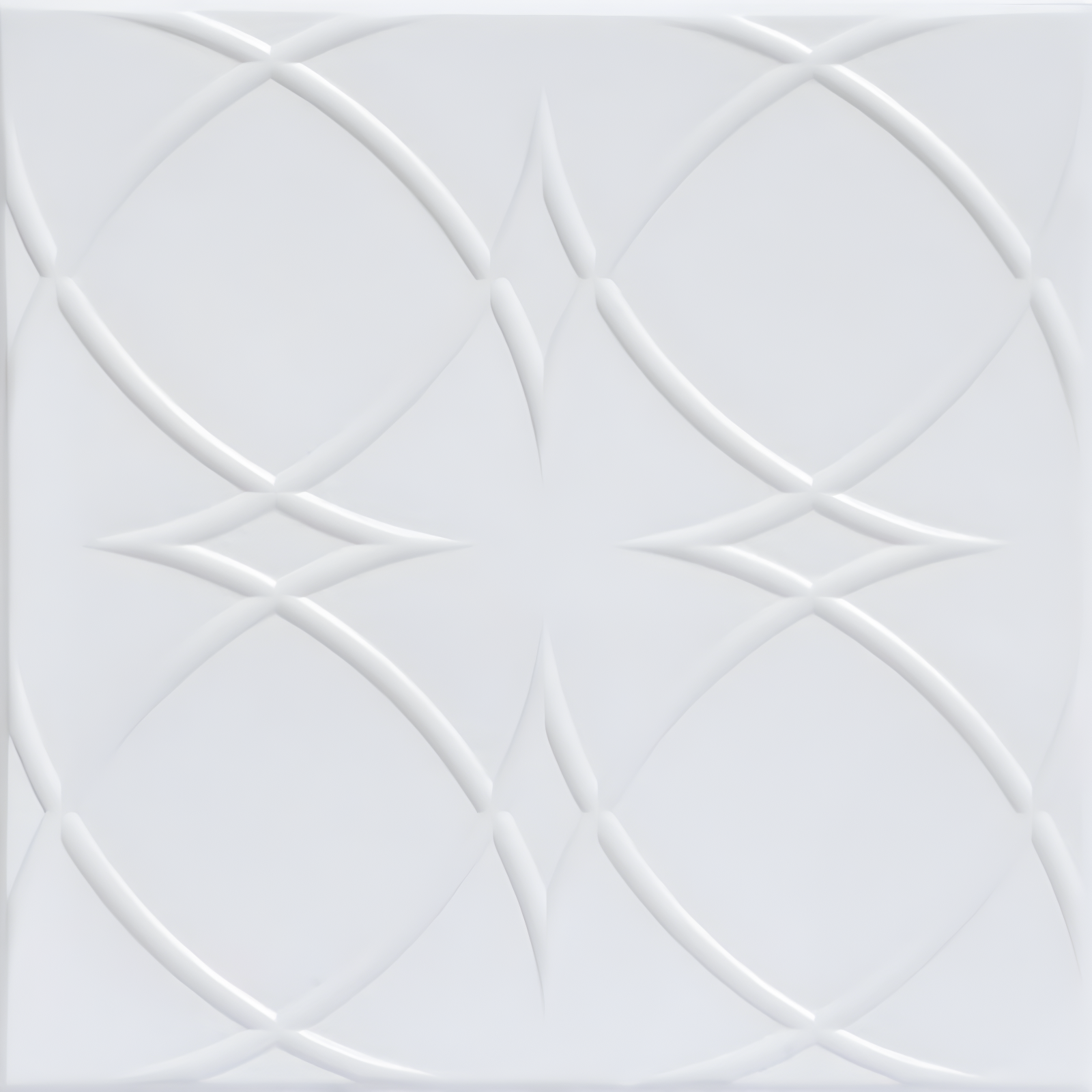 Circles and Stars 1.6 ft. x 1.6 ft. Polystyrene Glue-up Ceiling Tile (Set of 48)