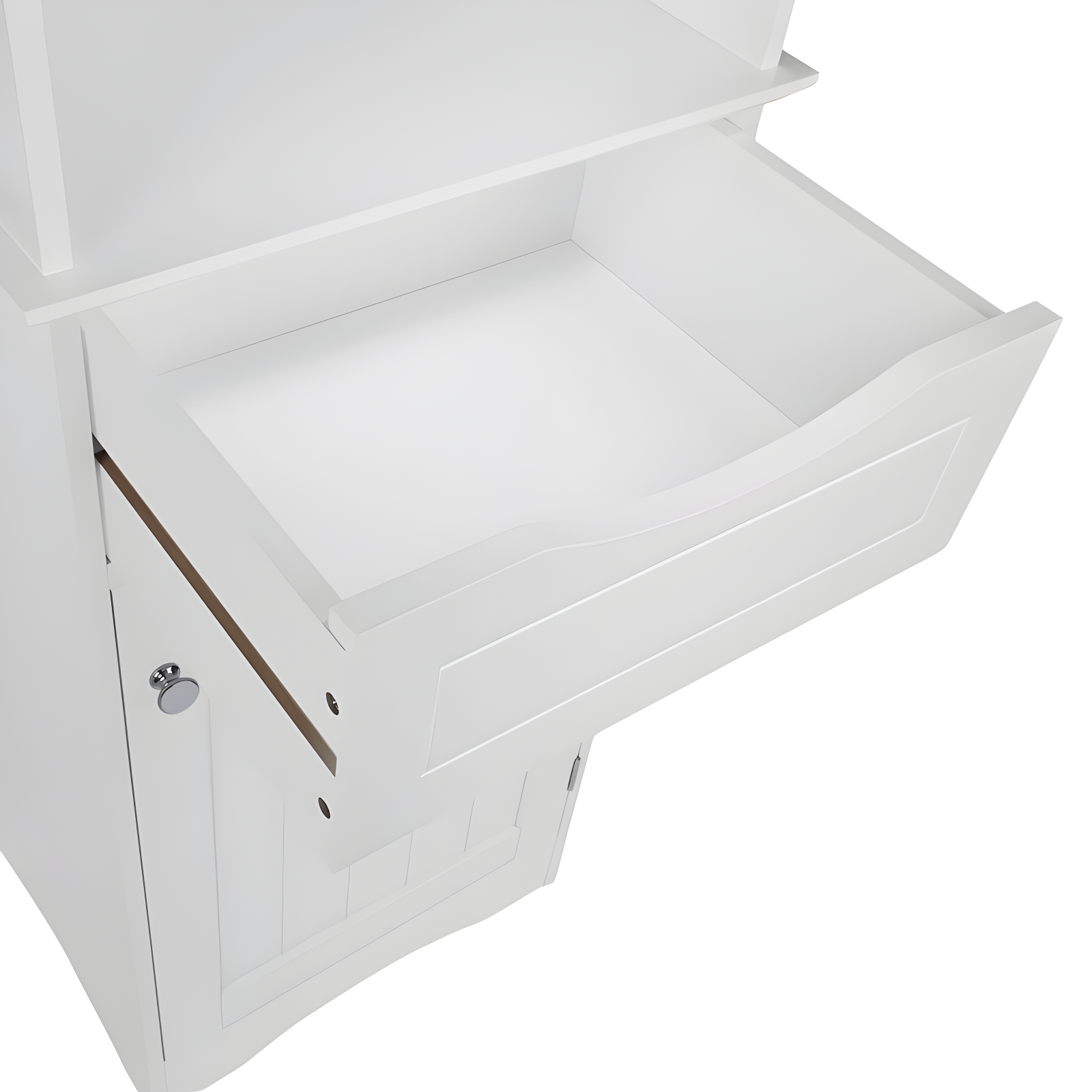 RiverRidge Ashland Tall Bathroom Storage Linen Cabinet and Organizer with Drawer and Shelves