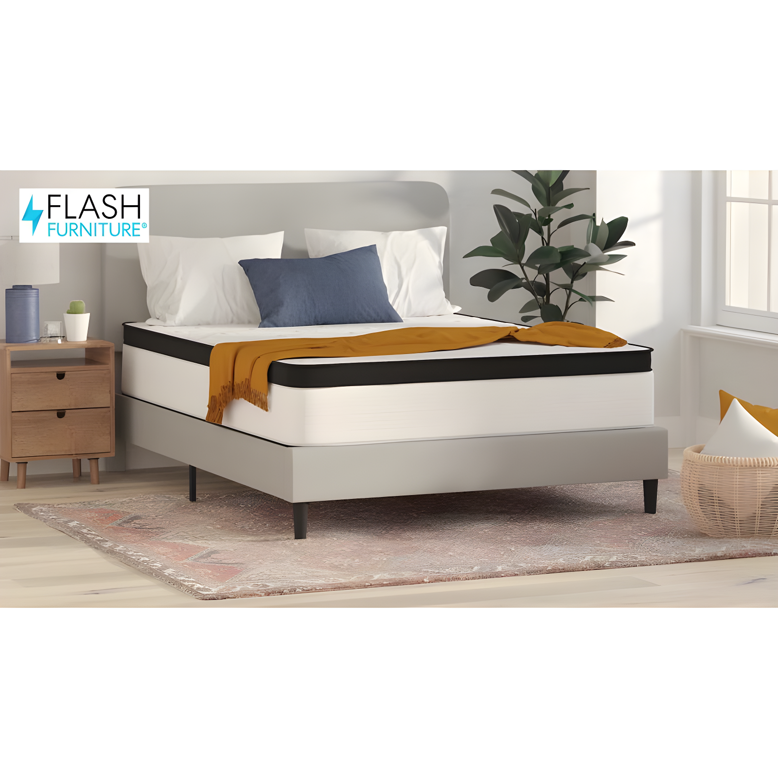 Flash Furniture 12" Hybrid Firm Pocket Spring Mattress, Full Mattress in a Box-Premium Mattress