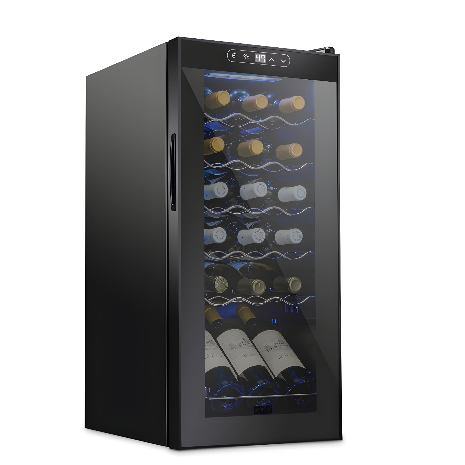 Schmecke 13.6 in. 18 Bottle Compressor Freestanding Wine and Beverage Cooler