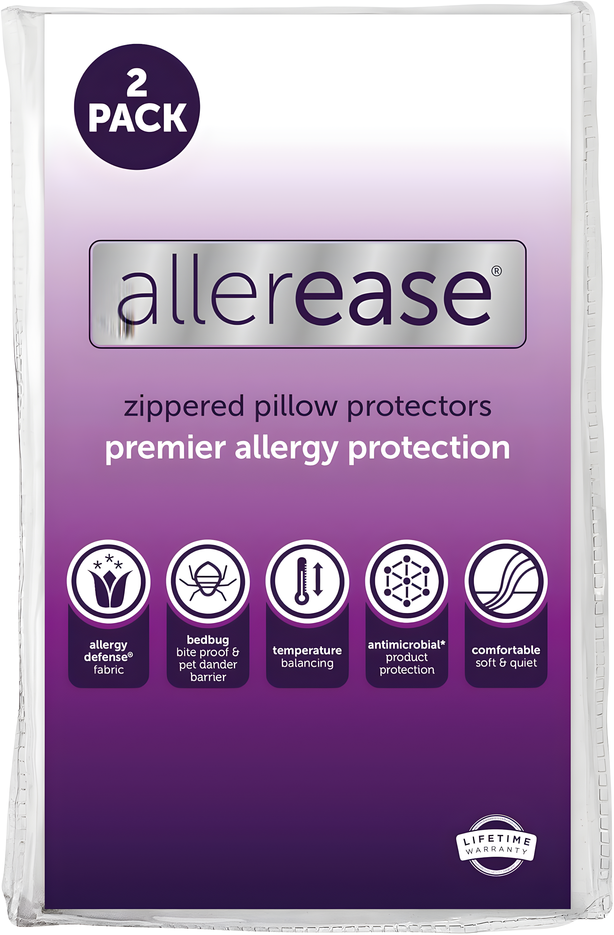 King Size Hypoallergenic Polyester Pillow Protectors, Set of 2