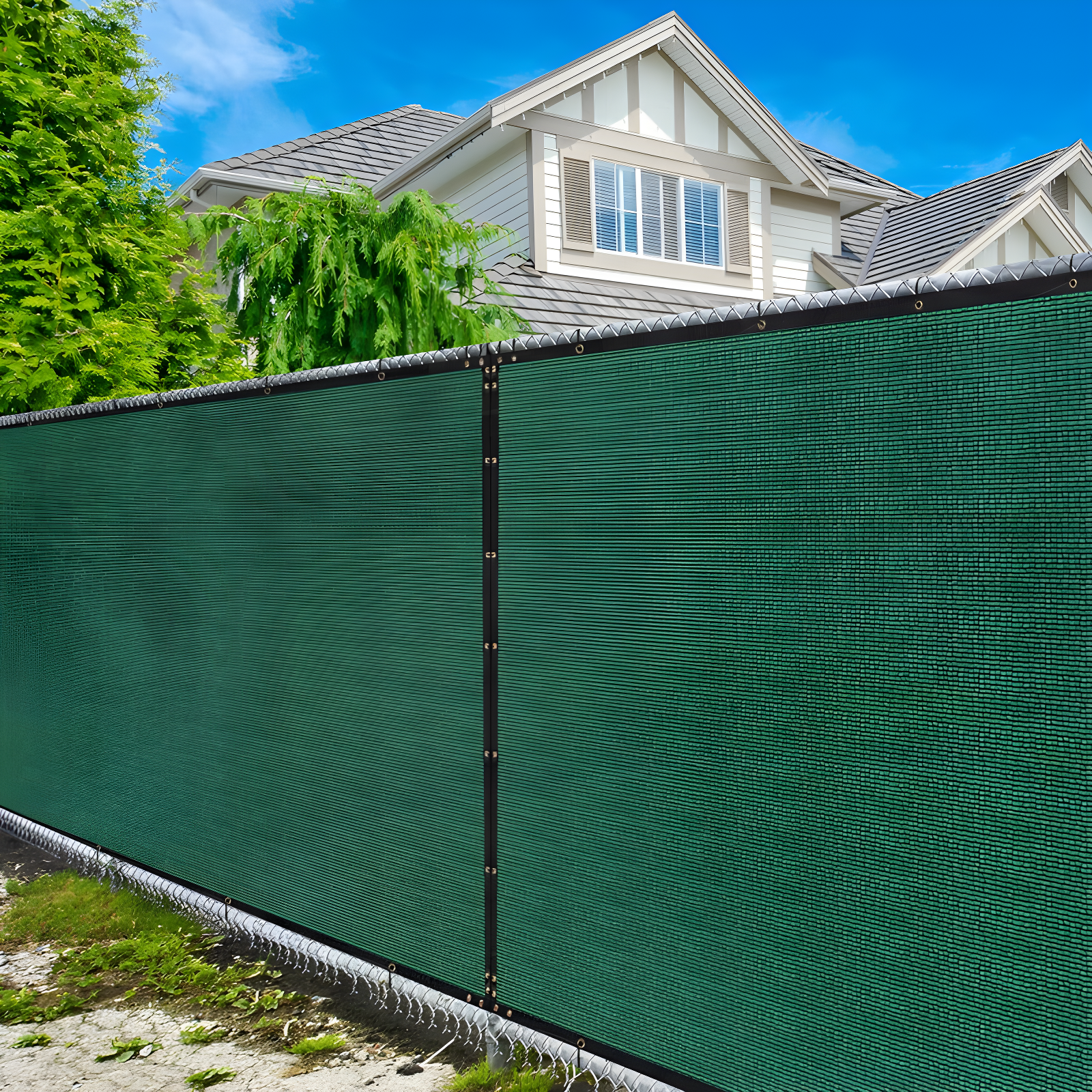 Amgo Fence Privacy Screen Heavy Duty Windscreen with Bindings & Grommets
