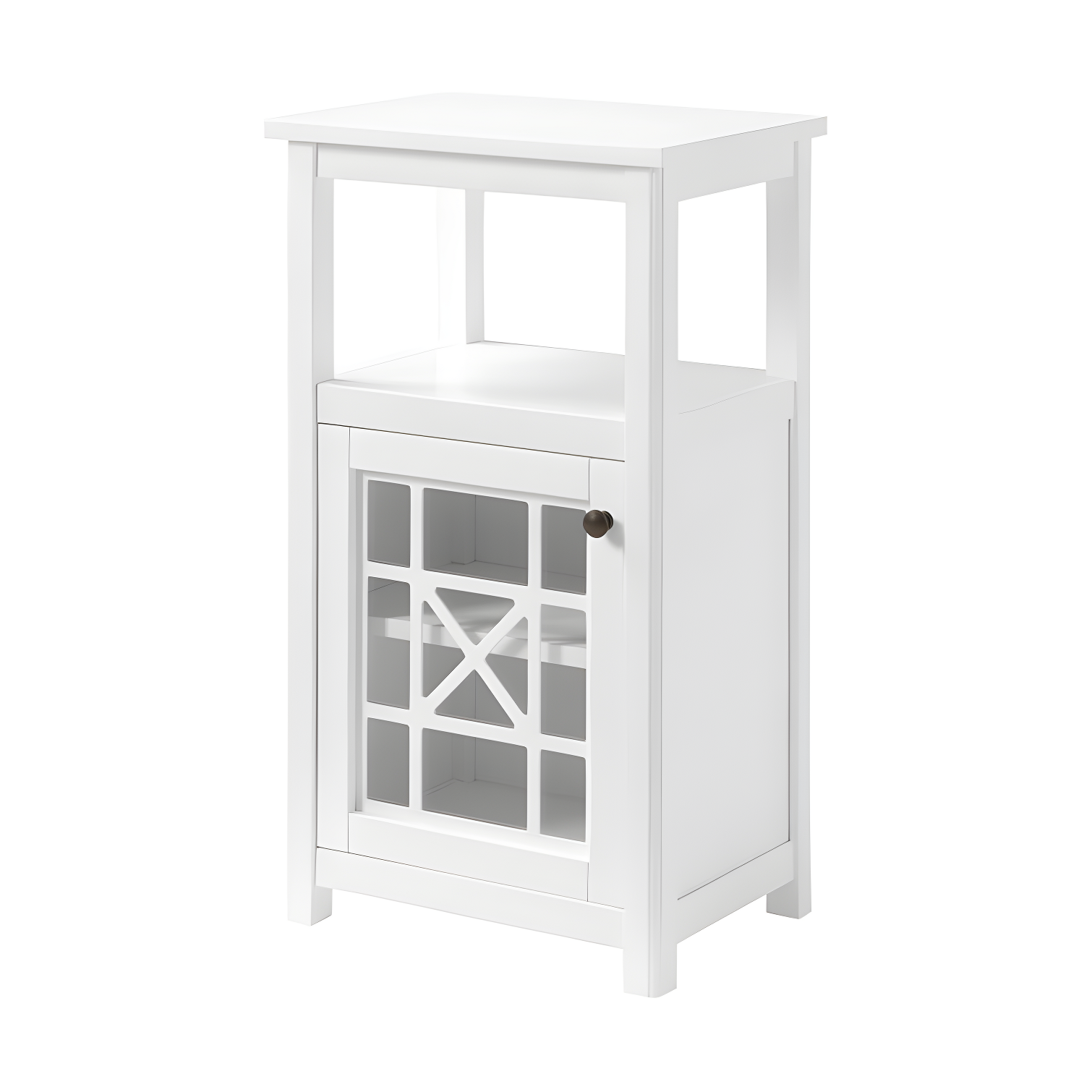 Rosalind Wheeler Hembree 17"W 58"H Traditional Style Free-Standing Bathroom Cabinet With Storage Hutch