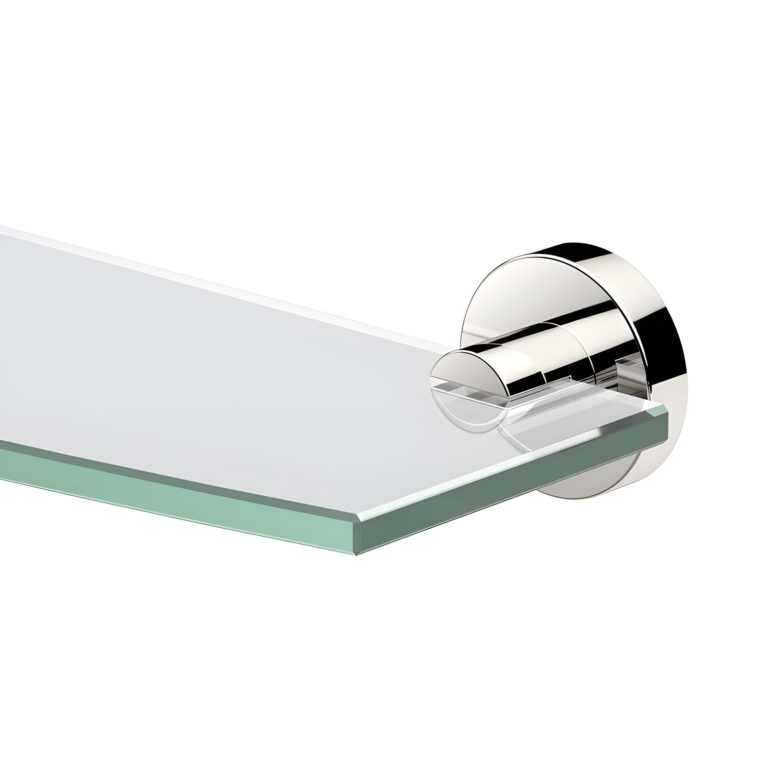 Glam Wall Mounted Tempered Glass Shelf | Bathroom Floating Glass Shelf