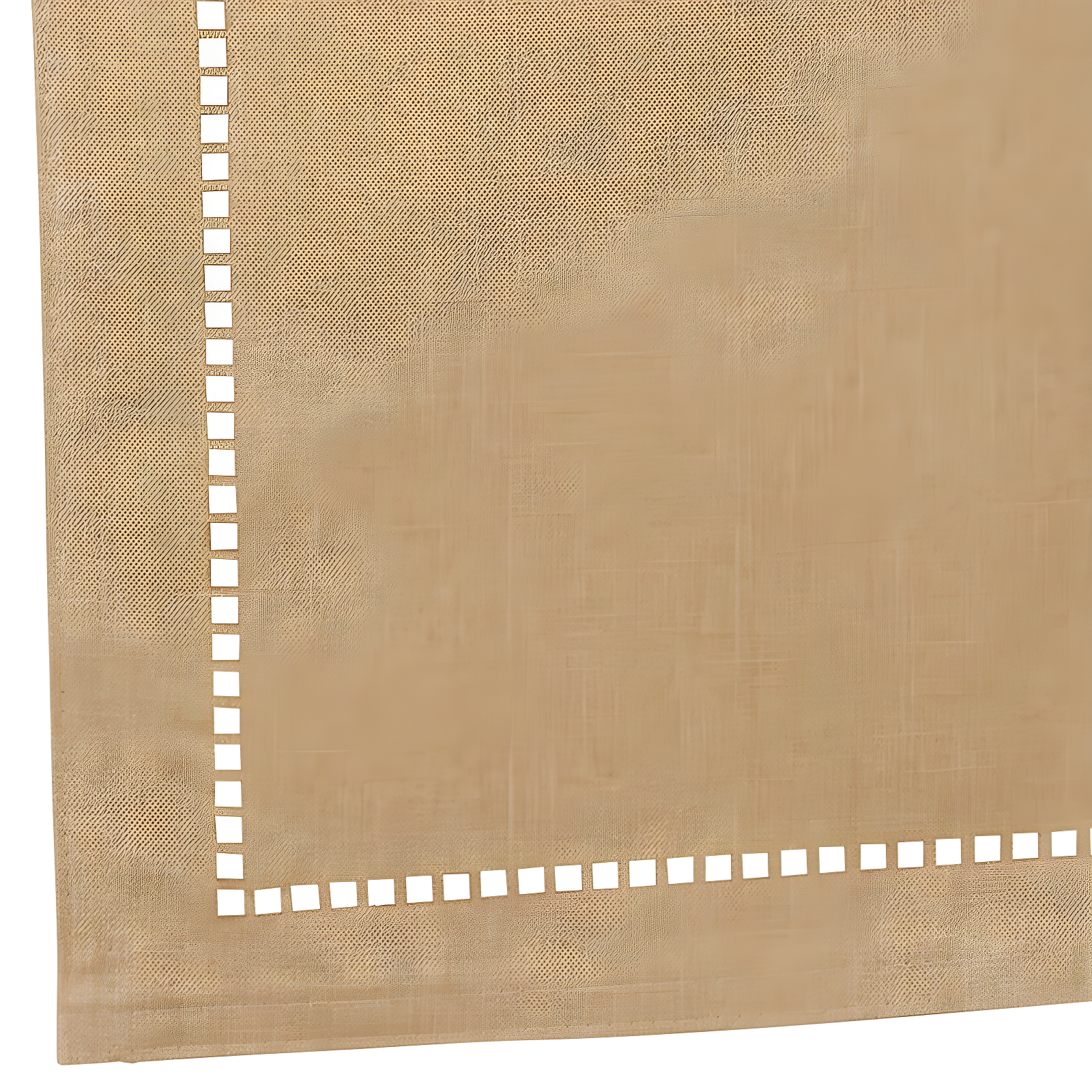 Saro Lifestyle Dining Table Runner With Laser-Cut Hemstitch Design, Natural, 14" x 72"
