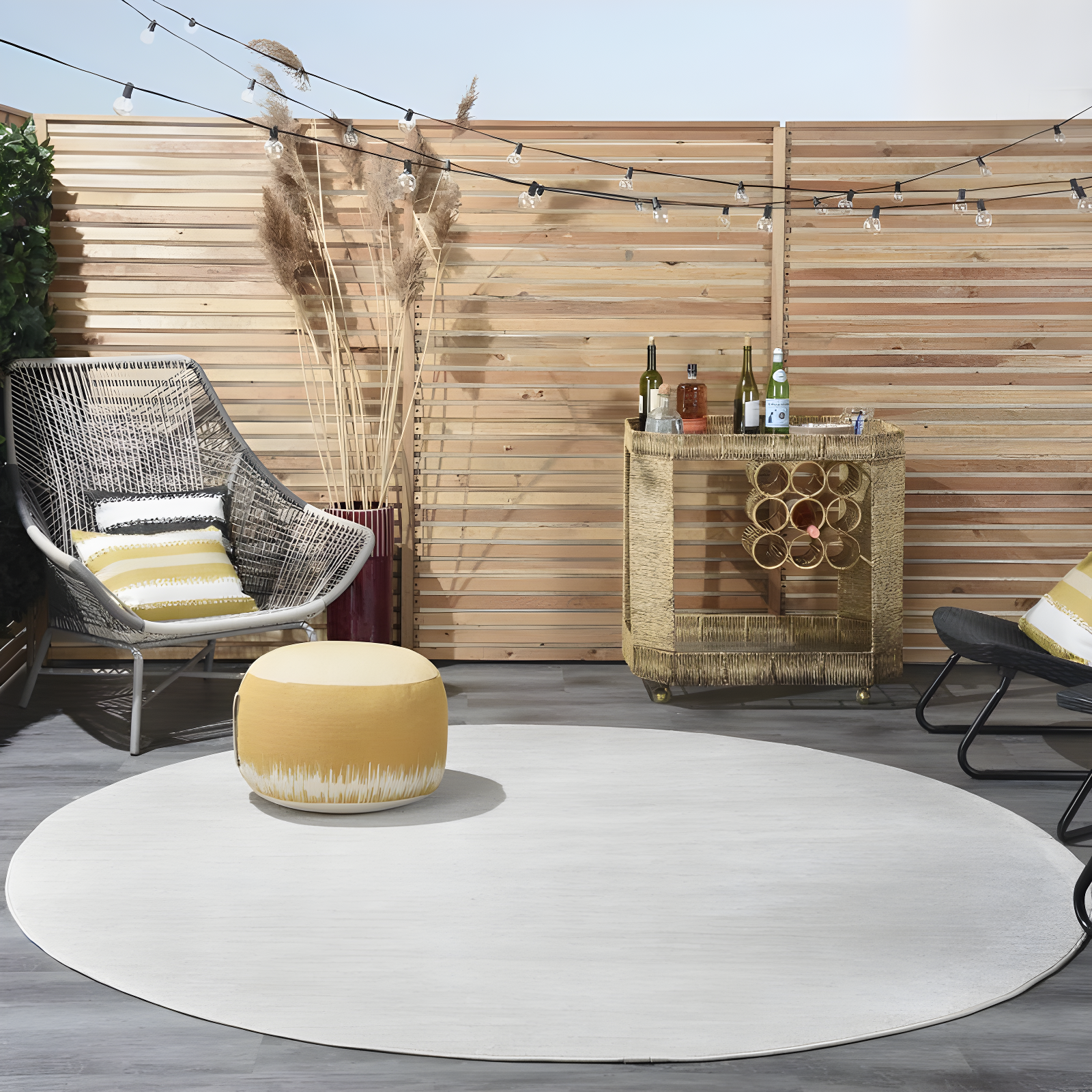 Nourison Essentials Easy Care Indoor Outdoor Area Rug - Ivory Beige 10' x Round