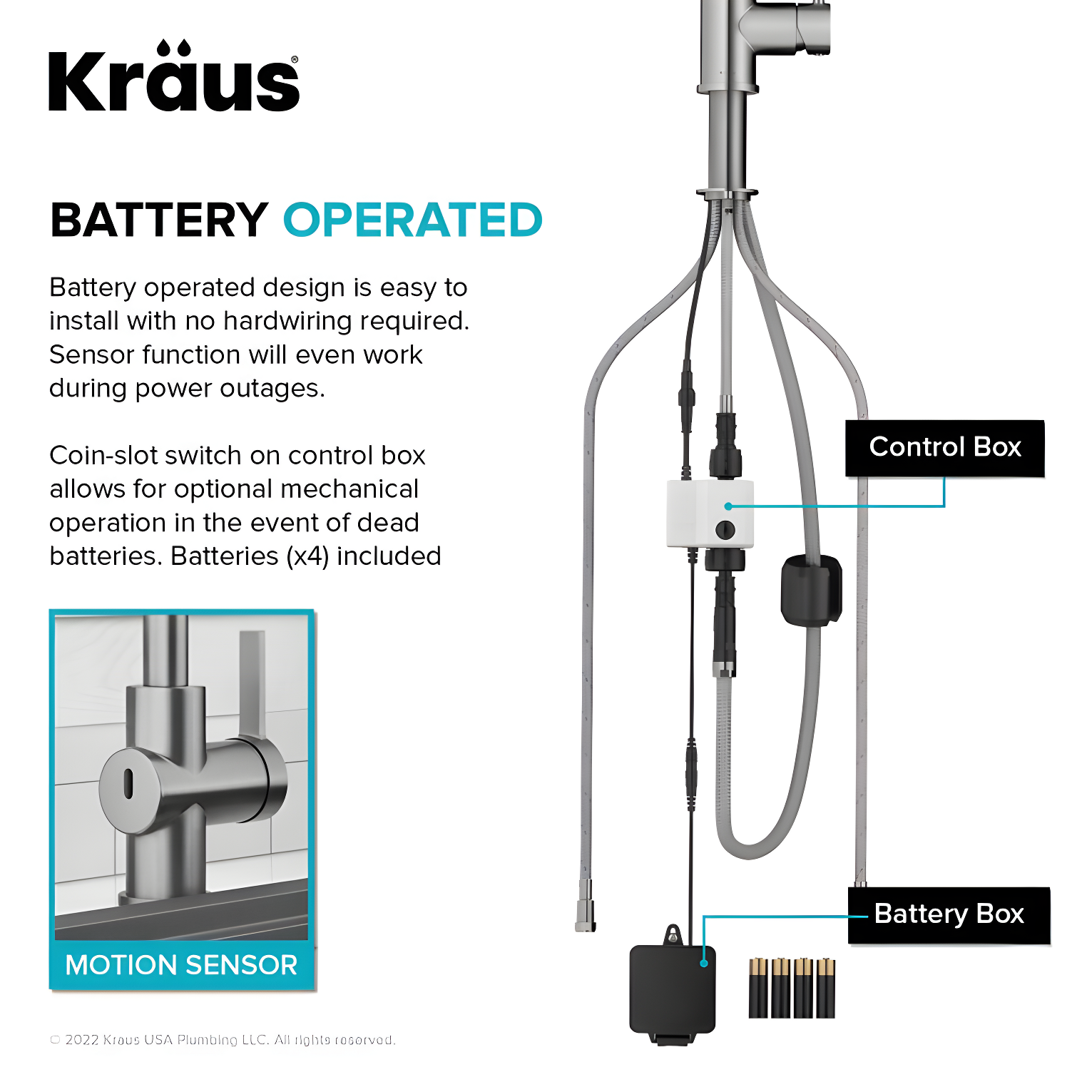 KRAUS Britt Touchless Sensor Commercial Single Handle Pull Down Kitchen Faucet