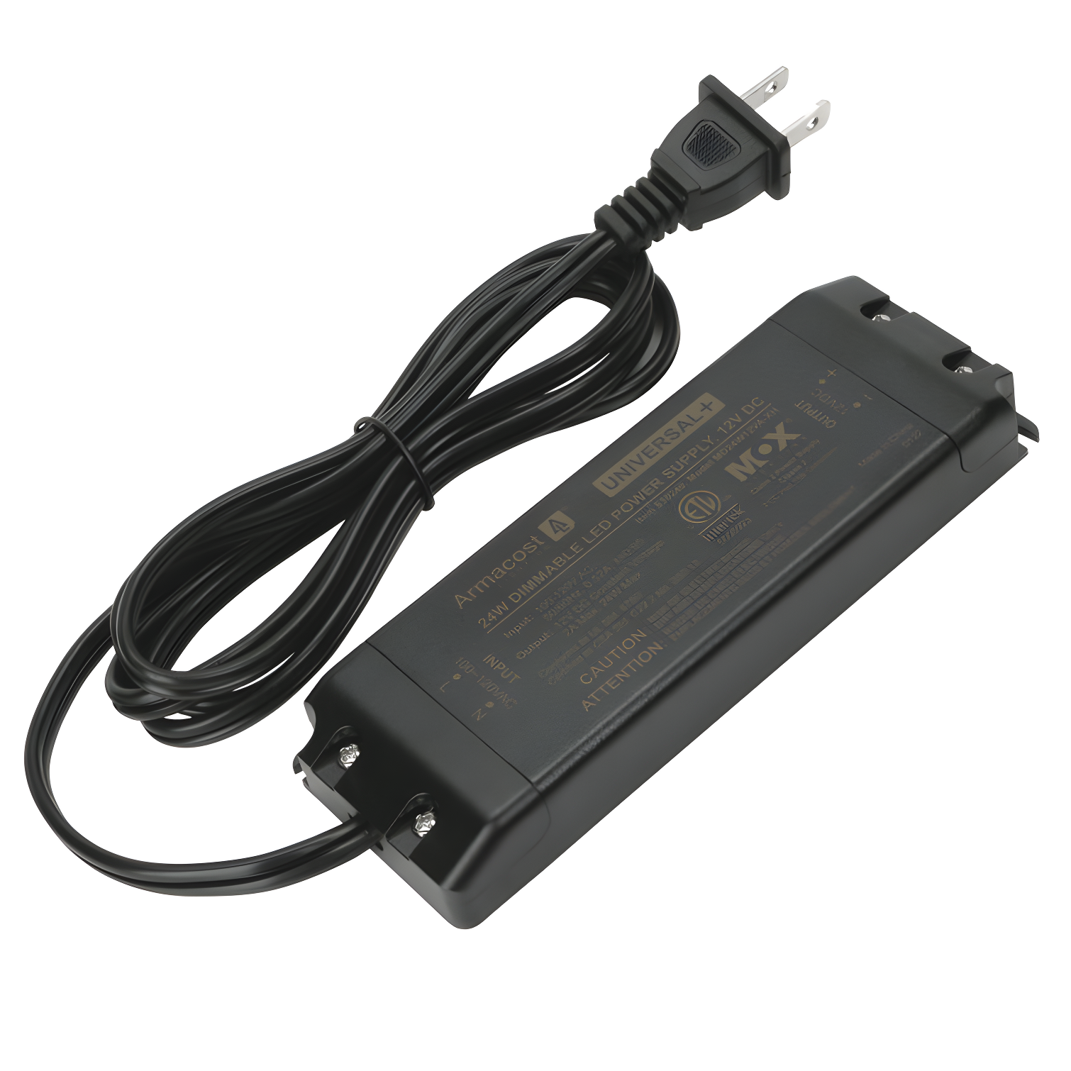 Armacost Lighting Universal+ Dimmable LED Driver 12V DC, 60W Electronic Transformer ELV/MLV/TRIAC 830240