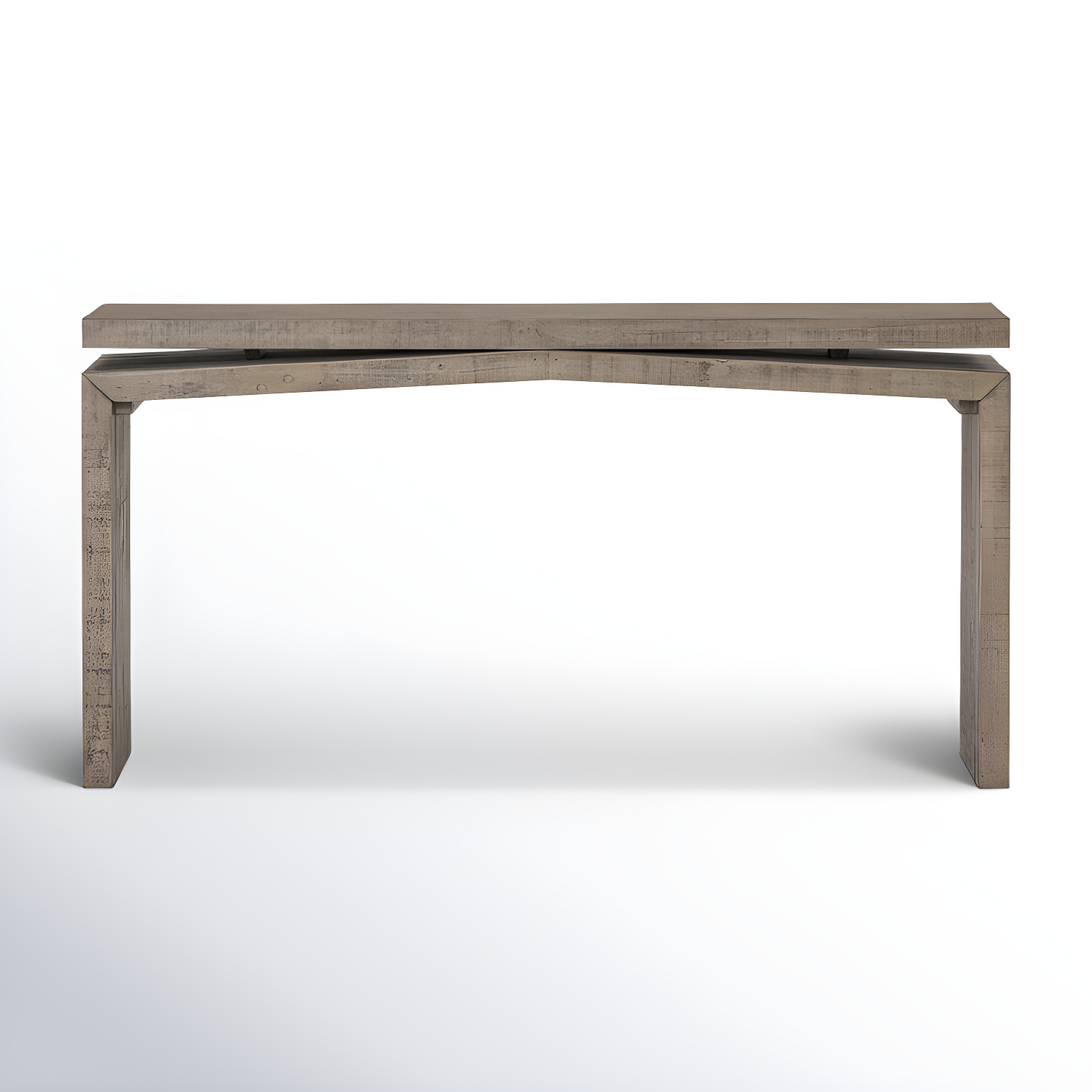 Weathered Wheat Solid Wood Rectangular Console Table