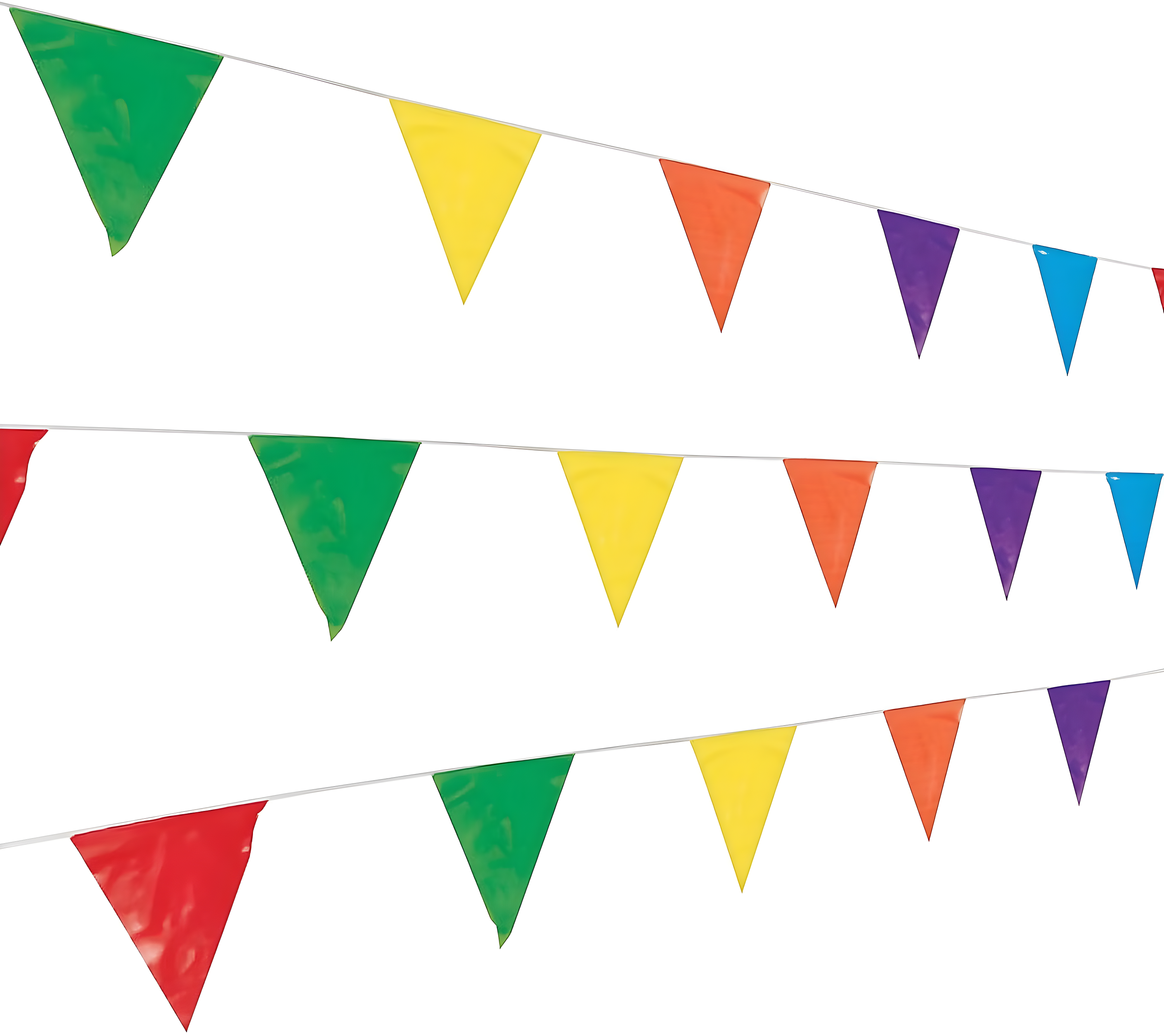 100-Foot Multicolor Pennant Banner for Party Decor
