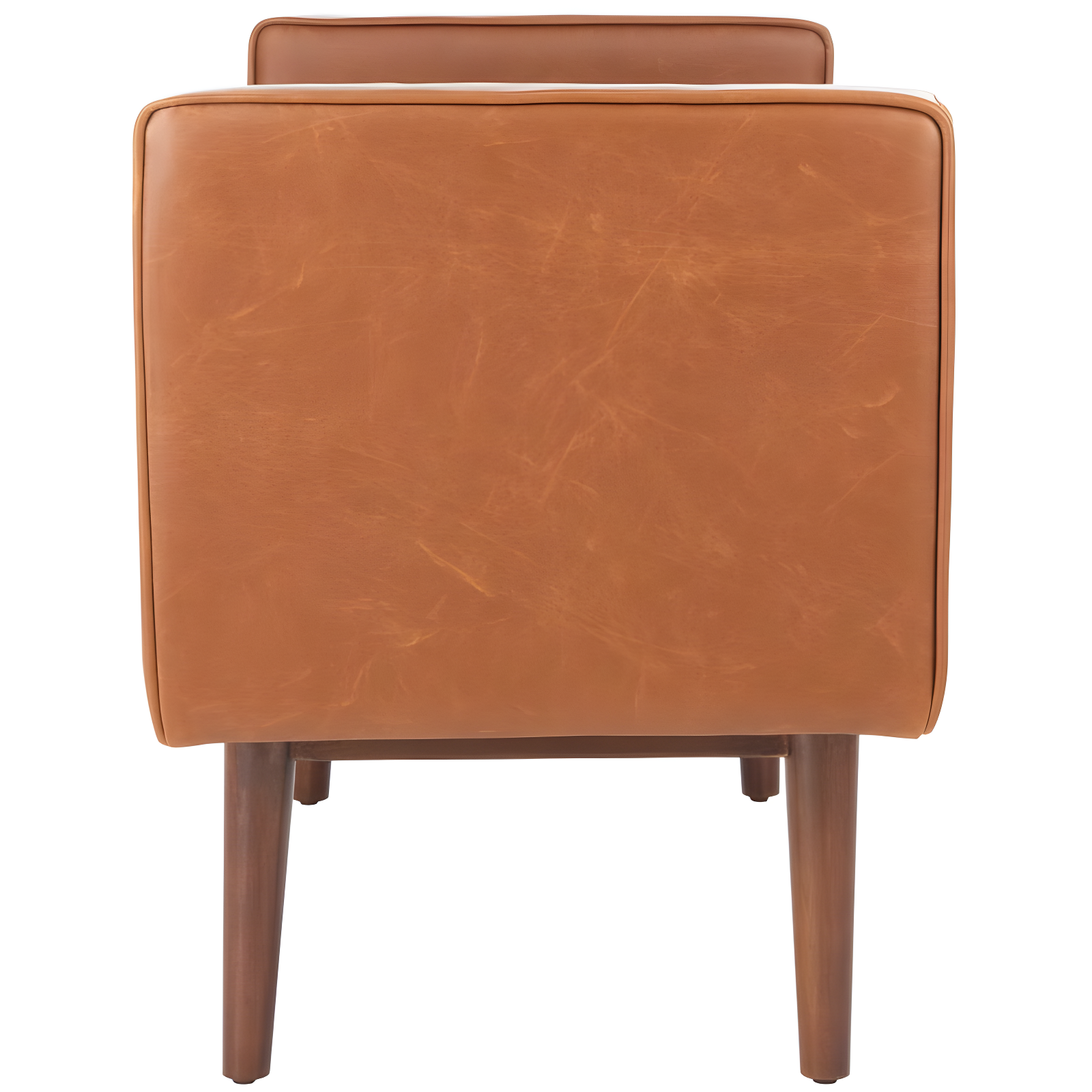 Henri Mid-Century Bench - Light Brown/Walnut - Safavieh