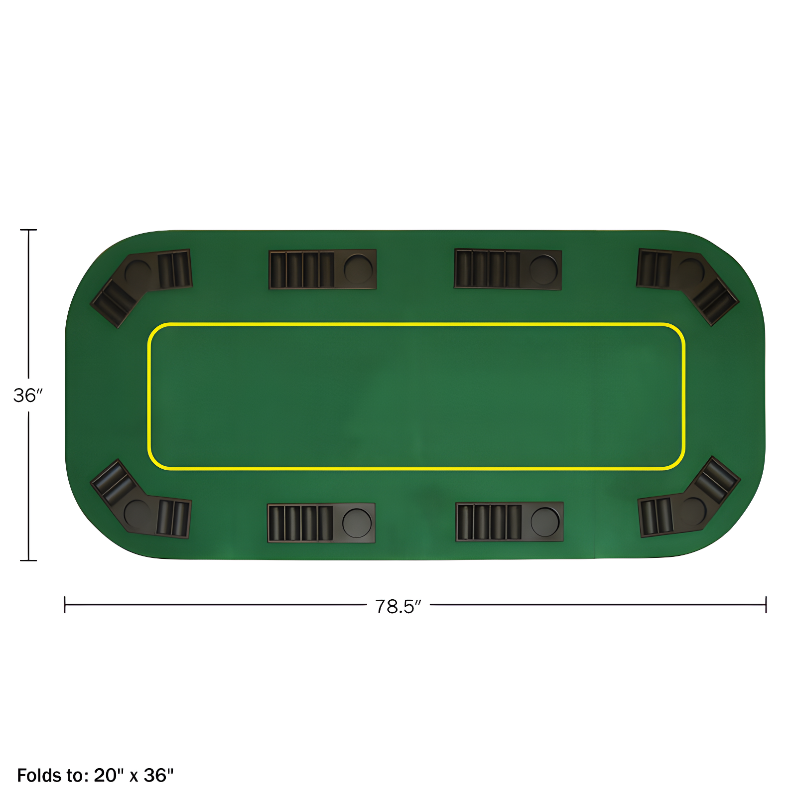 Trademark Global Trademark Global Wood Poker Table Cover