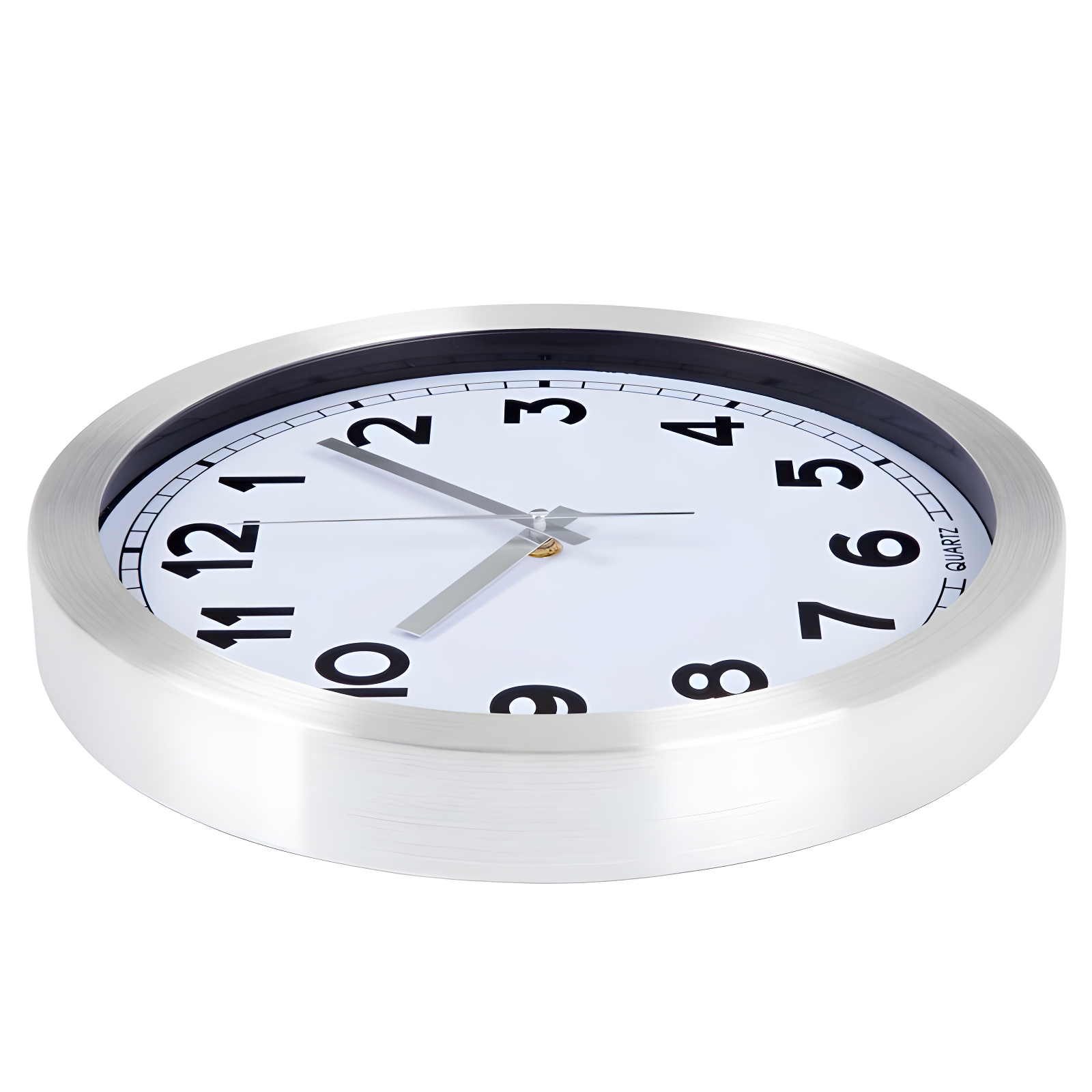 Everyday Home 12 Inch Brushed Aluminum Wall Clock