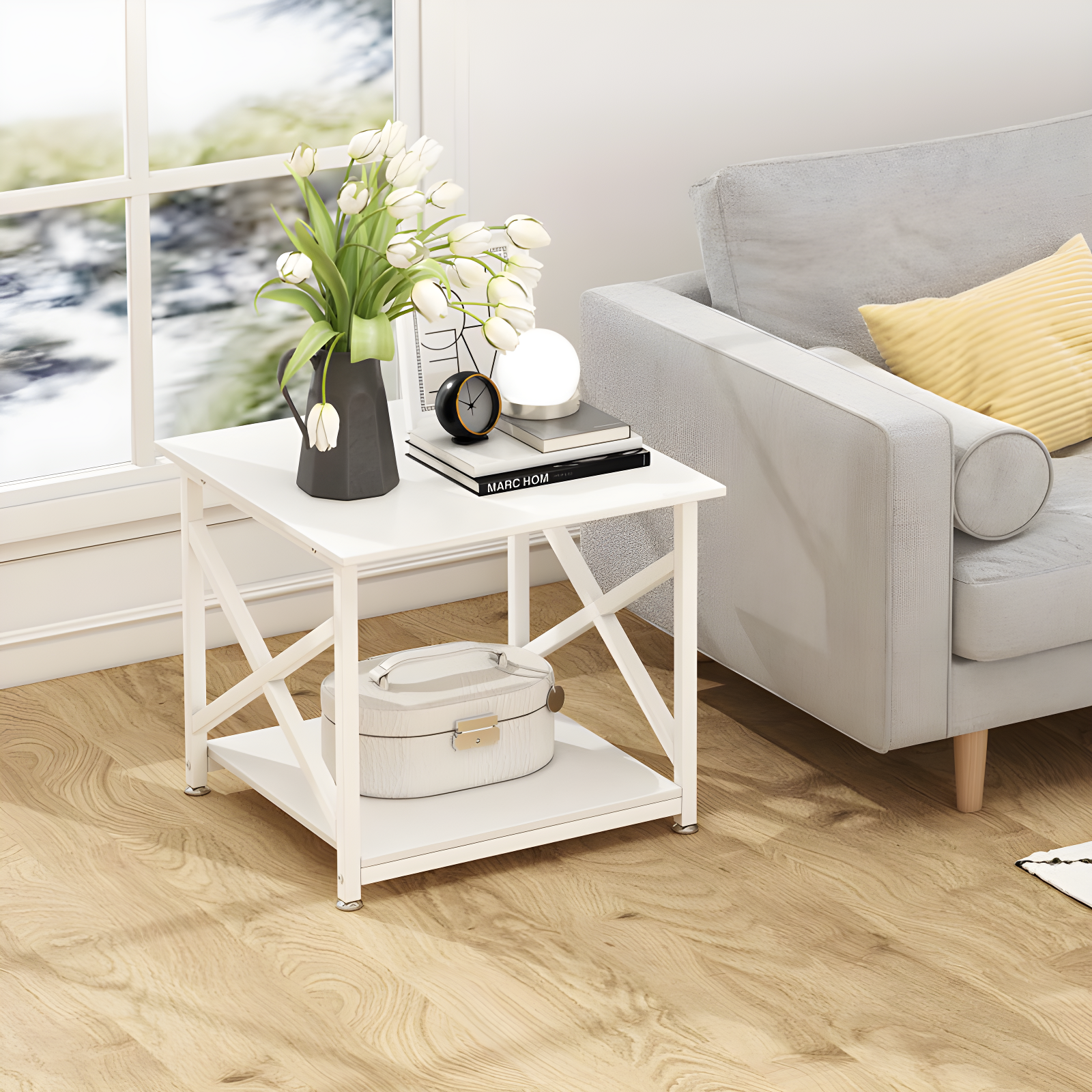 COAHAHA Large Printer Stand - 2-Tier Sturdy Cart With Wheels For Office, Home, And Multi-Use