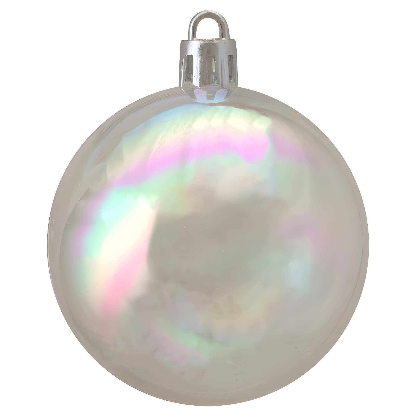 Northlight 60ct Shatterproof Iridescent Shiny Christmas Ball Ornament Set 2.5" - Clear