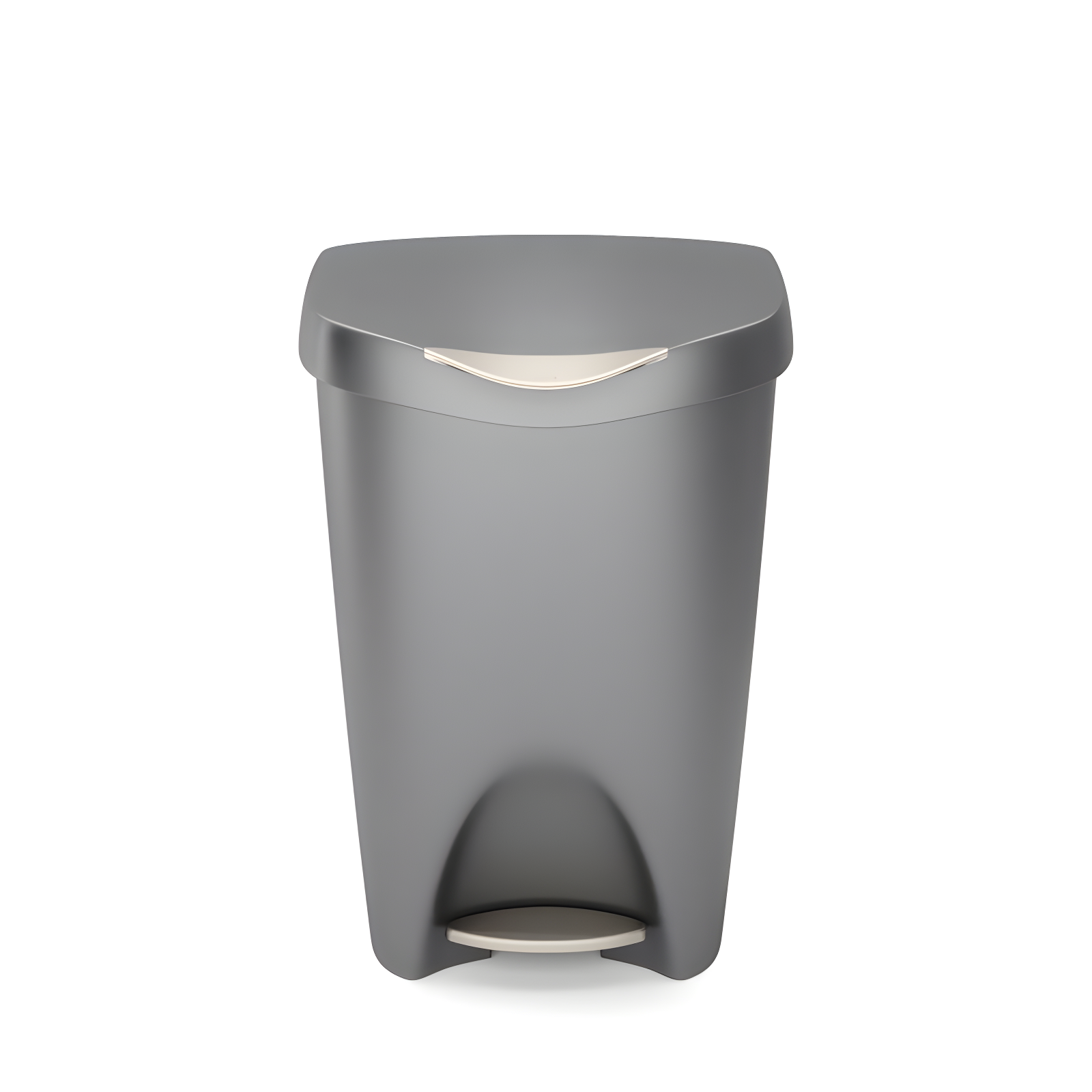 Umbra 13gal Brim Step Trash Can Nickel: Kitchen Trash Can, 50 Quart, Polypropylene, Indoor, Silver