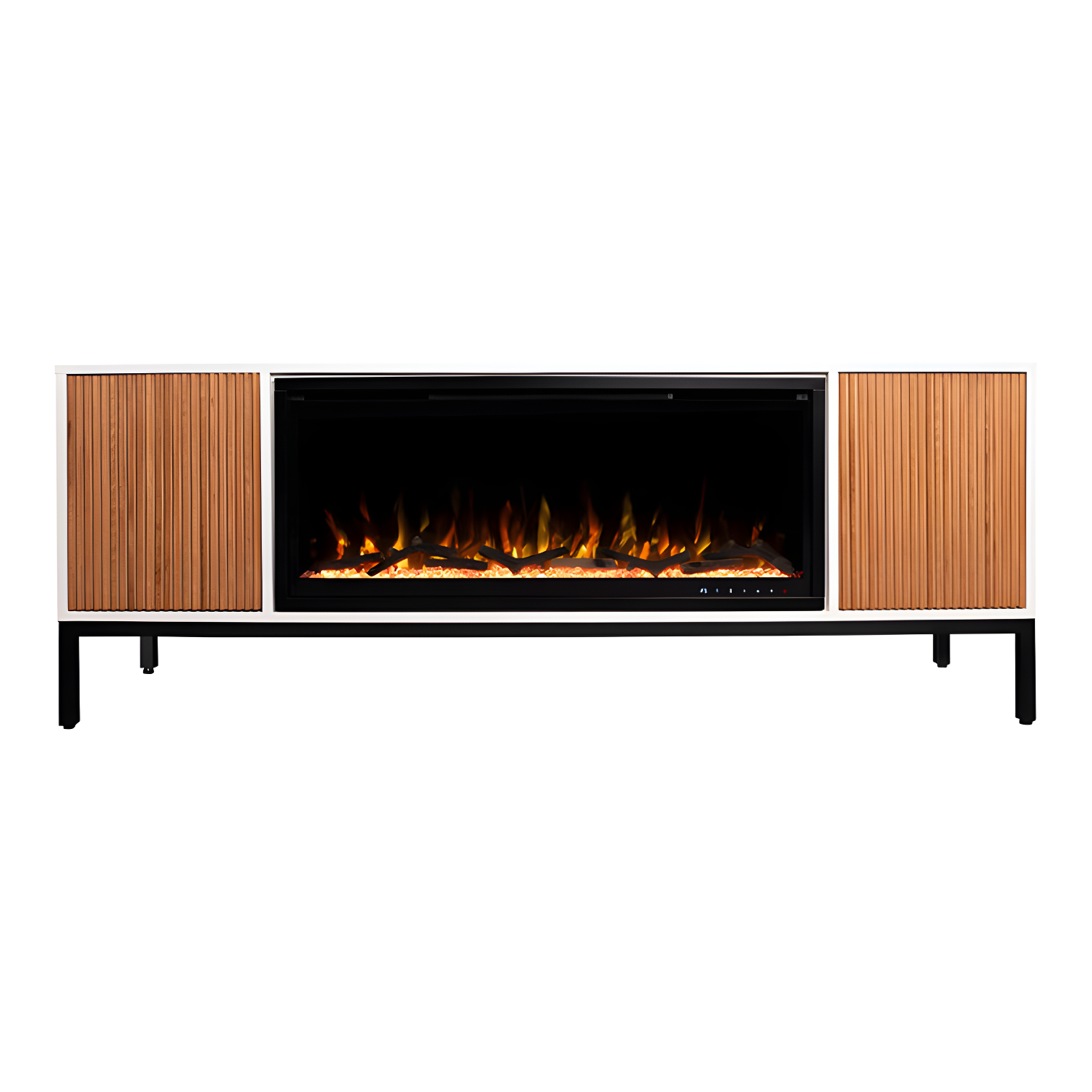Modern Ember Emory Smart Electric Fireplace Tv Stand | 42” Firebox Heater | With Wi-fi App