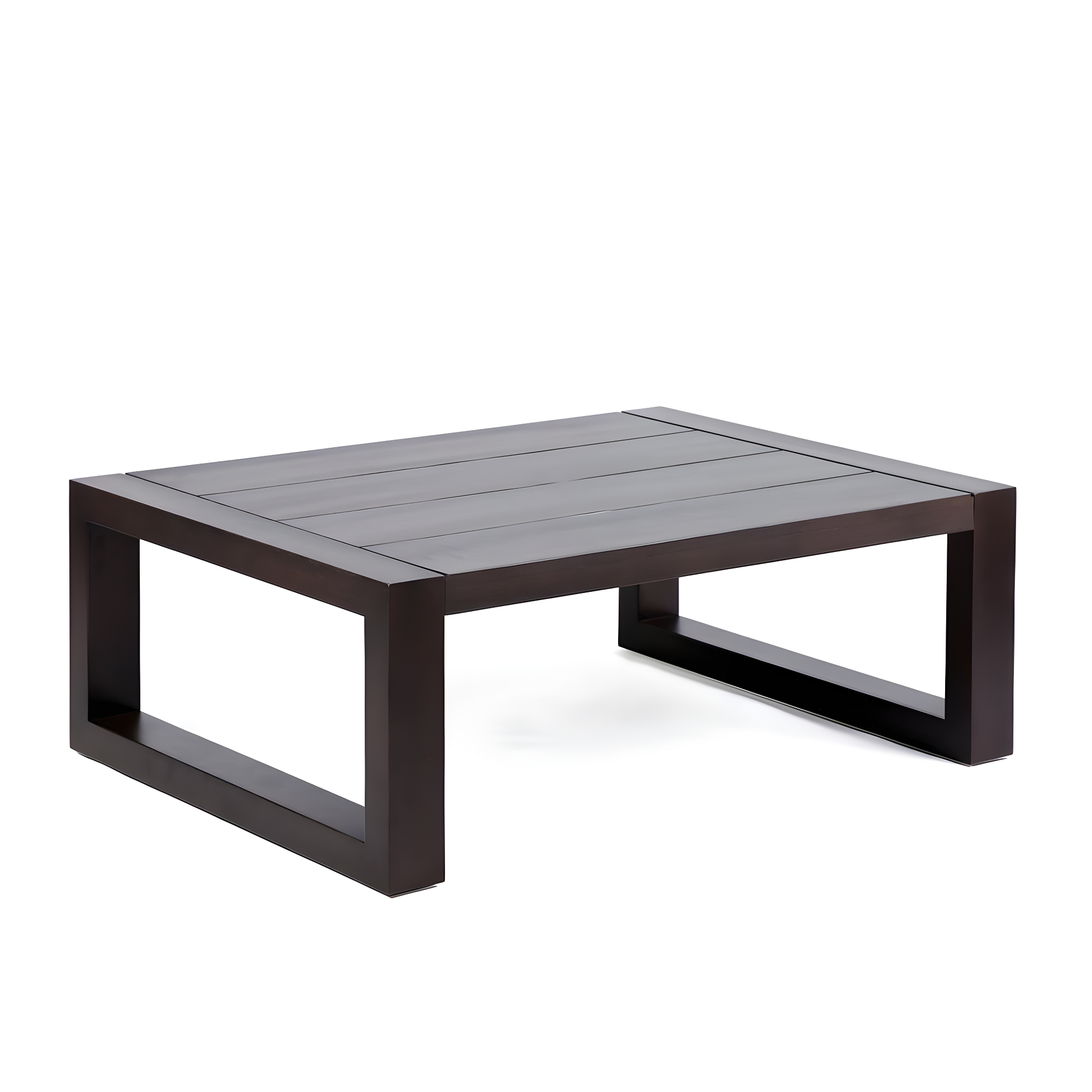 Armen Living Paradise 40.5" Modern Wood Outdoor Patio Coffee in Dark Wood