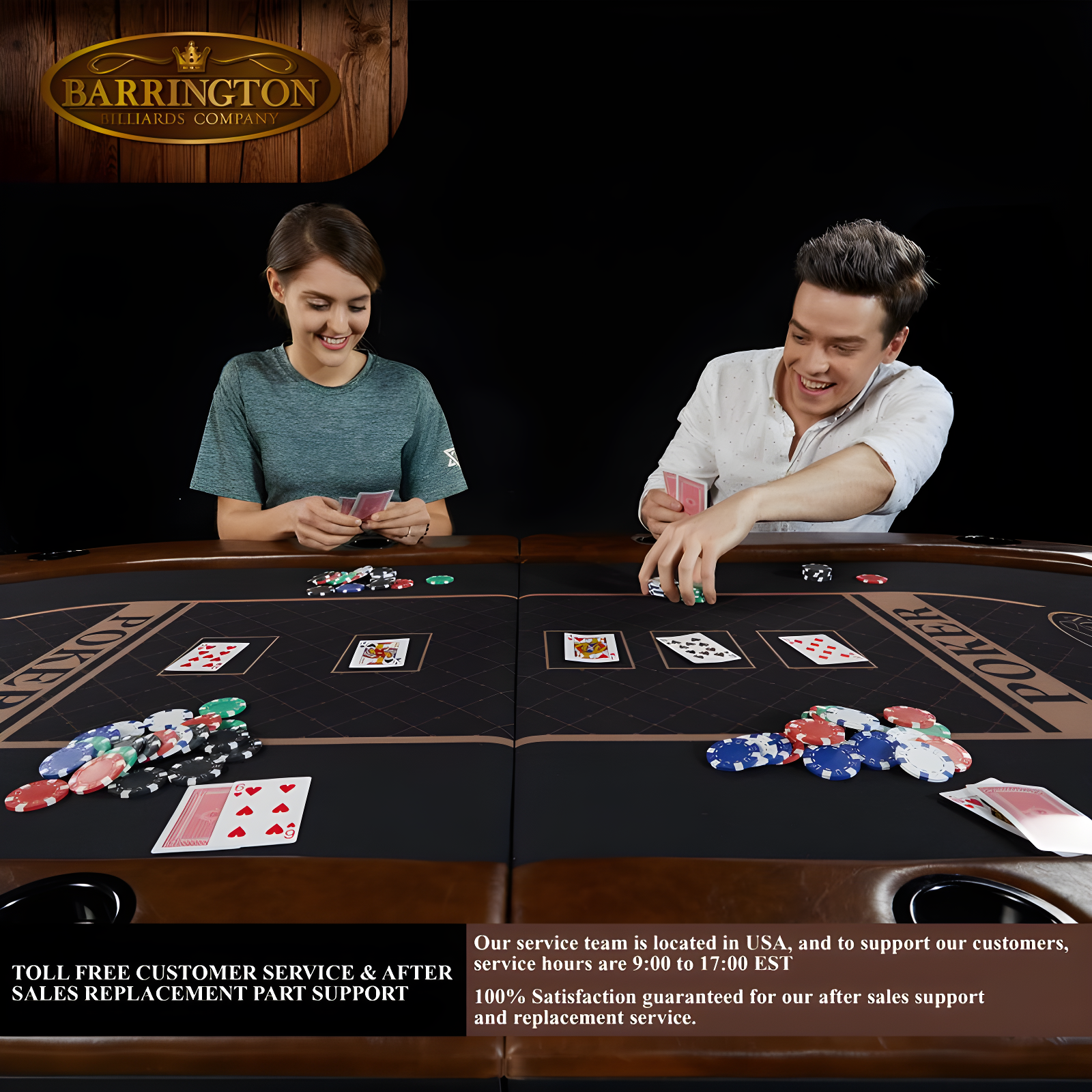 Charleston Premium Texas Hold'em 84" 10 - Player Poker Table