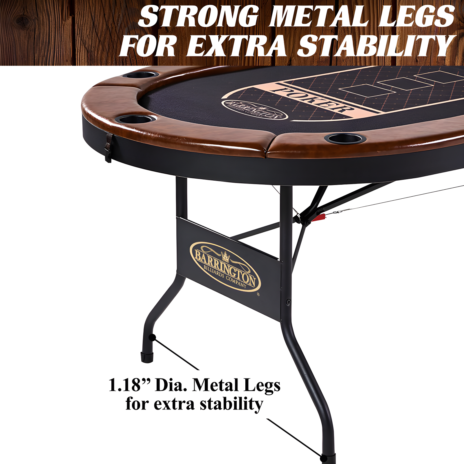Charleston Premium Texas Hold'em 84" 10 - Player Poker Table