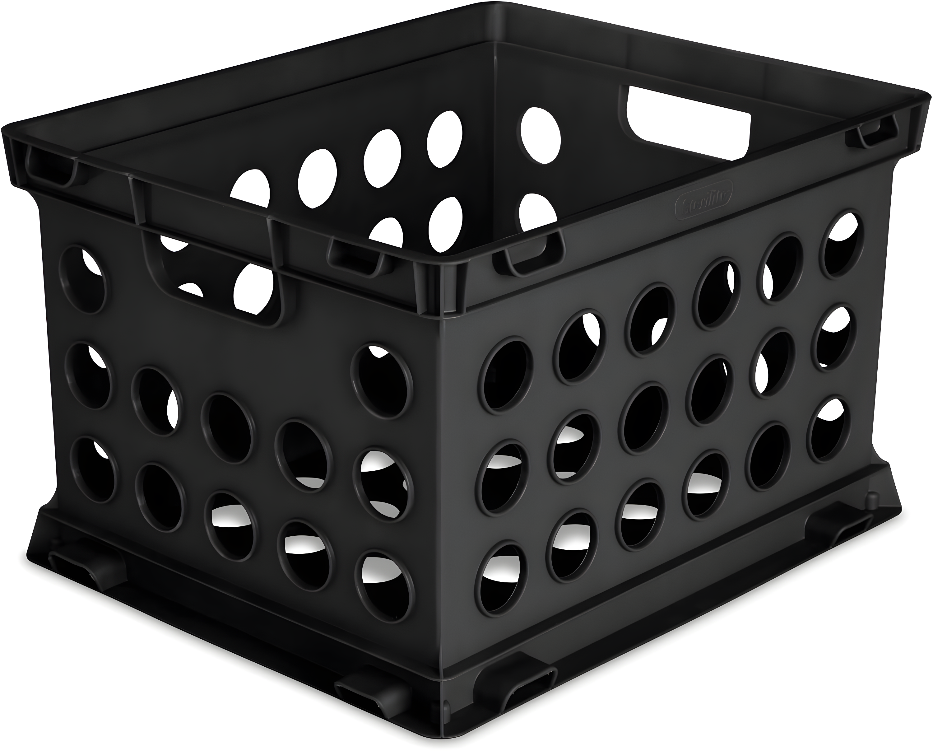 Sterilite File Crate, Versatile Plastic Bin, Letter or Legal-Sized File Storage, Black